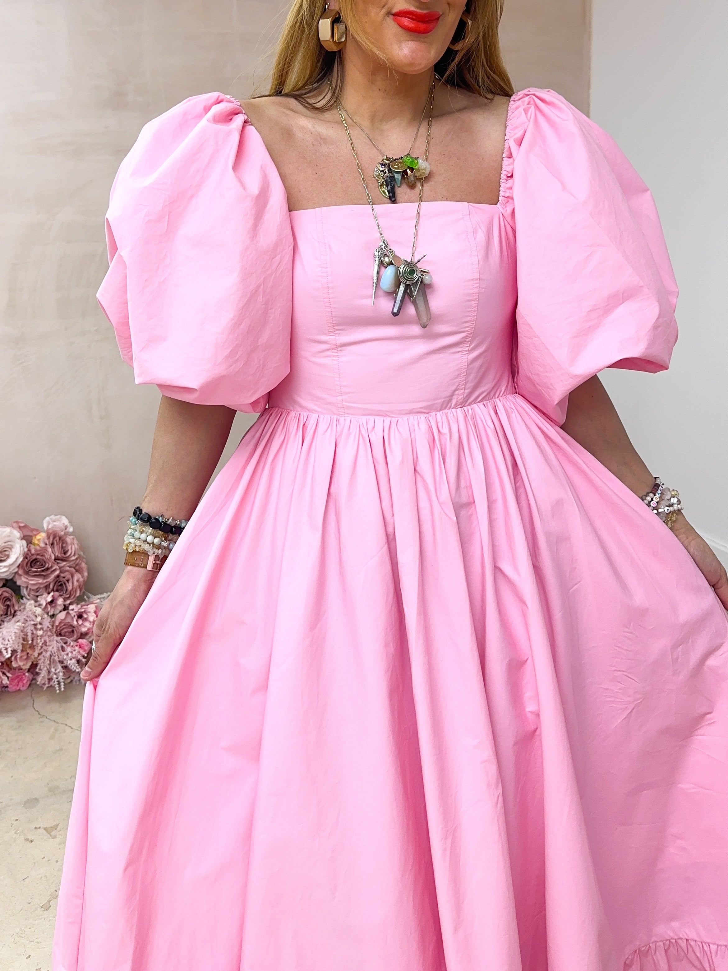 La Dolce Vita Midi Dress In Pink