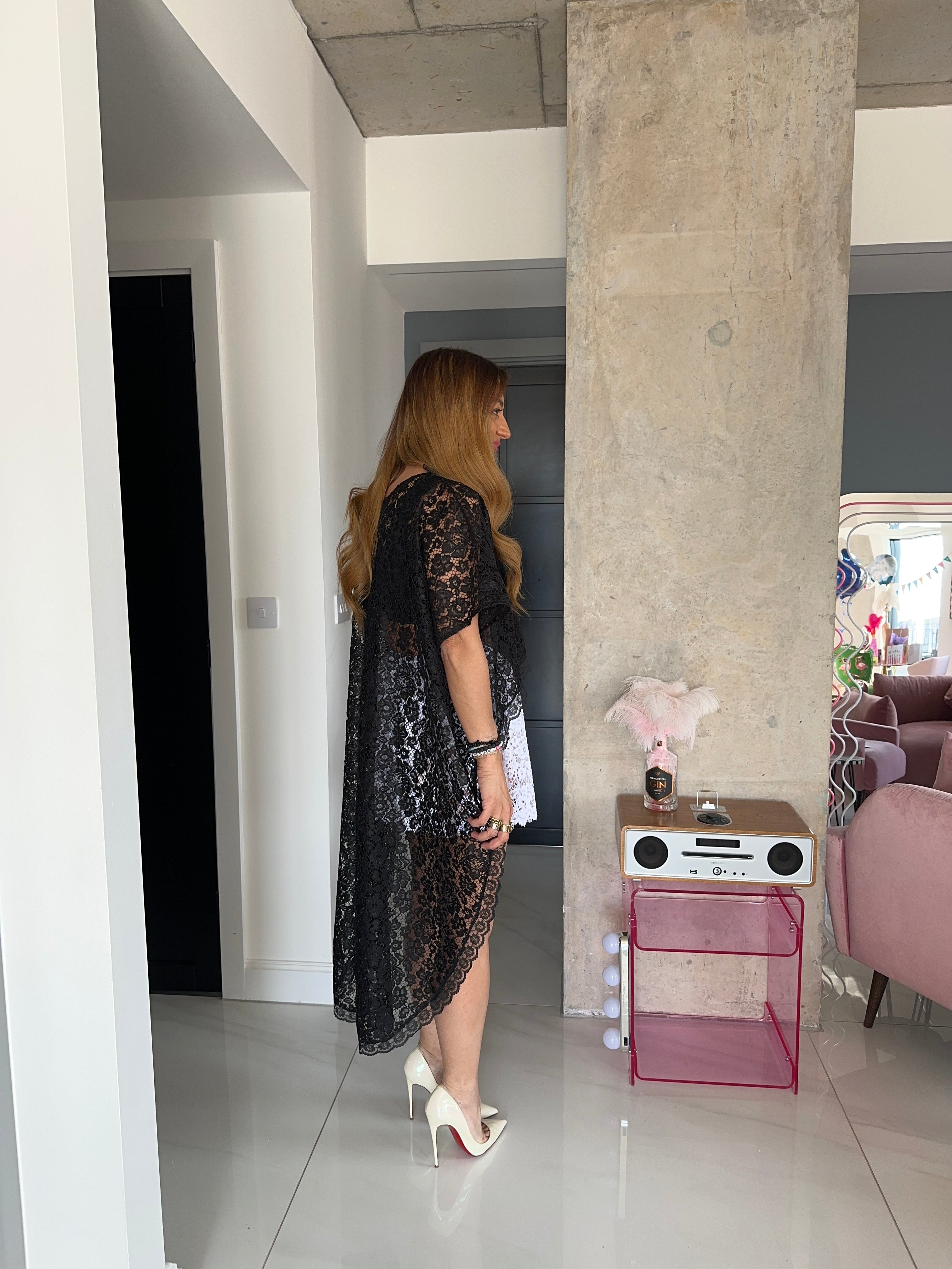 The Sweet Dreams Cape In Black Lace