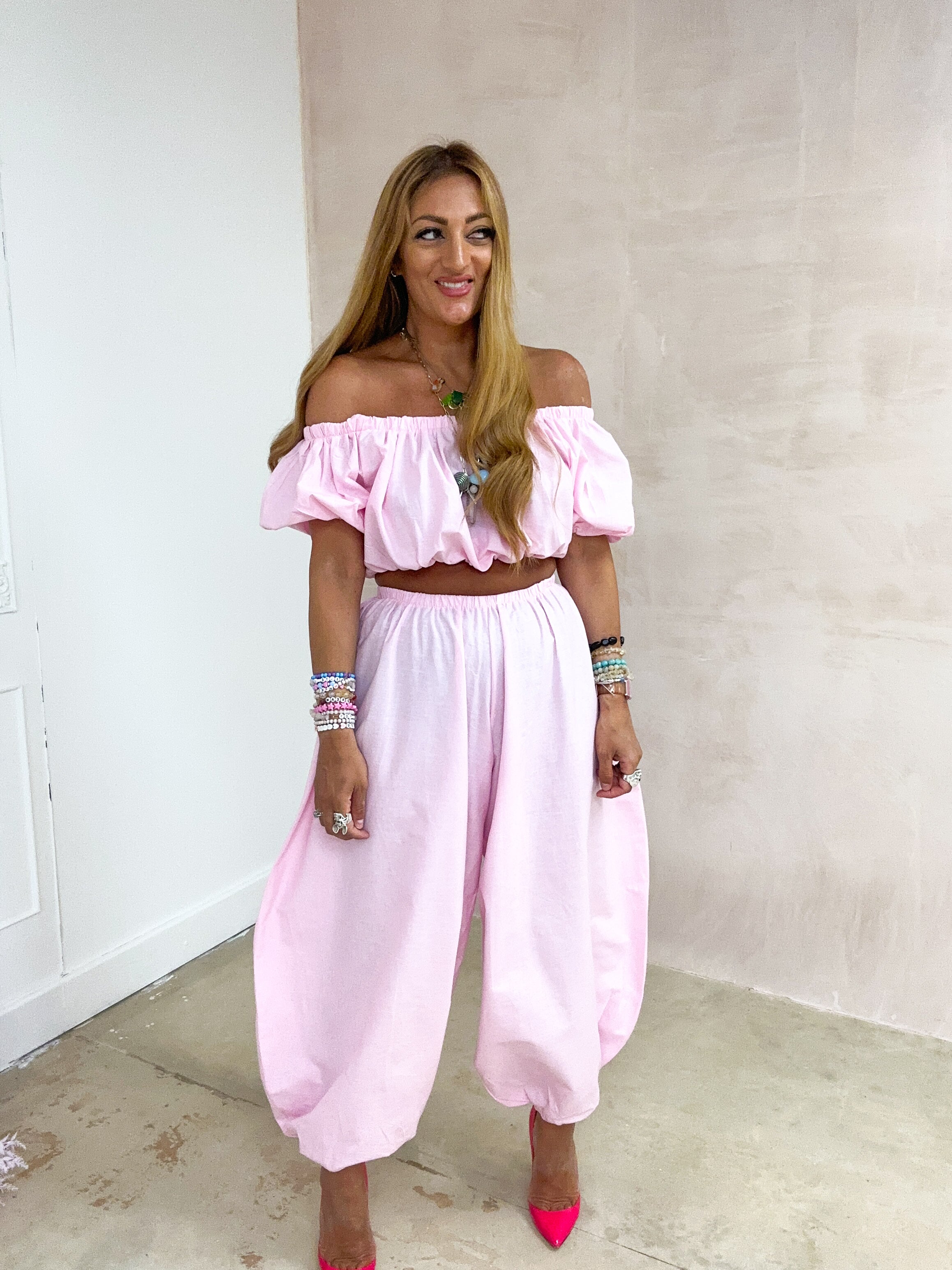 The Aladdin Balloon Trousers In Pink