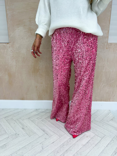 High Waisted Wide Leg Sequin Trousers In Gold – COCO BOO LOVES
