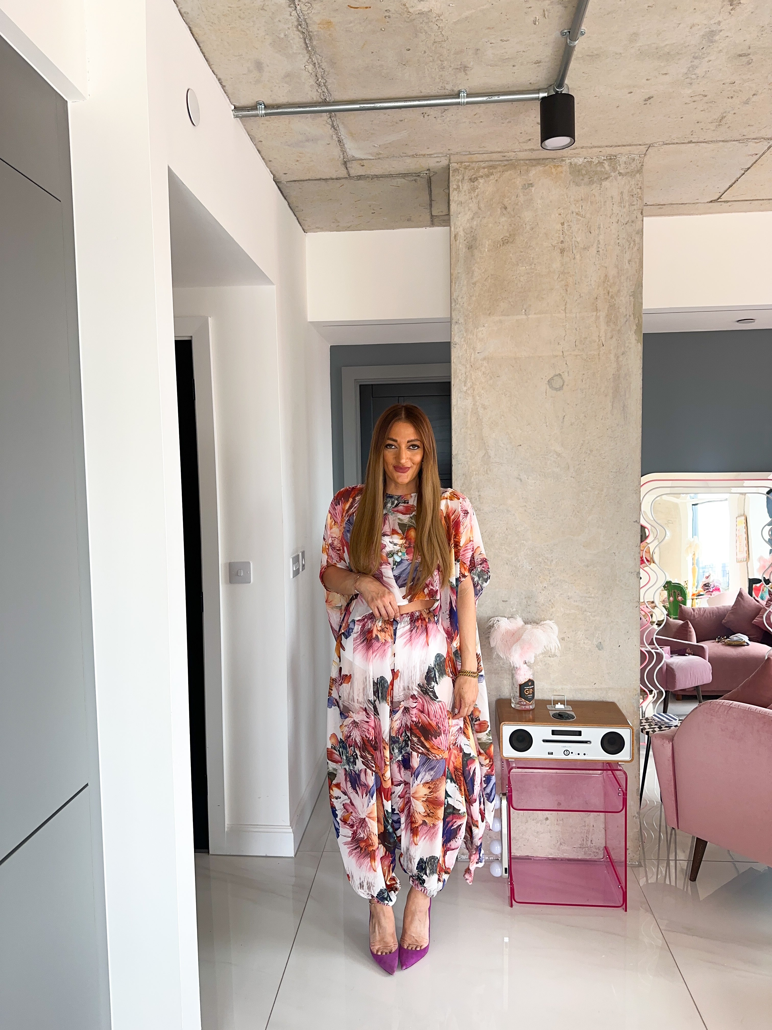 The Flora Aladdin Trousers In Floral Print