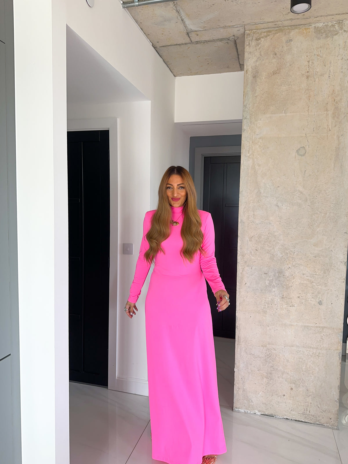 The Vita Leone Maxi Dress In Pink
