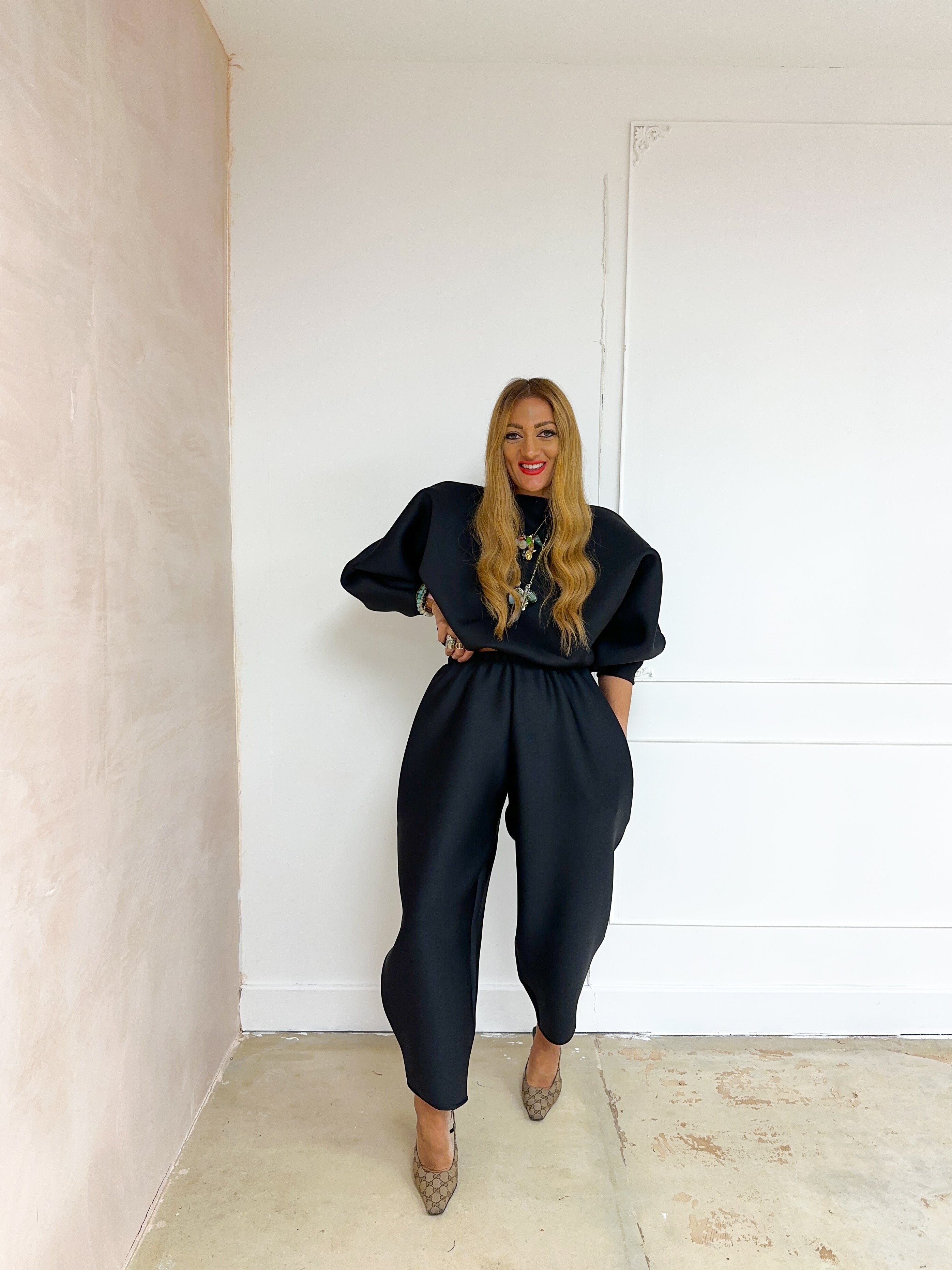 Scuba Balloon Trousers In Black