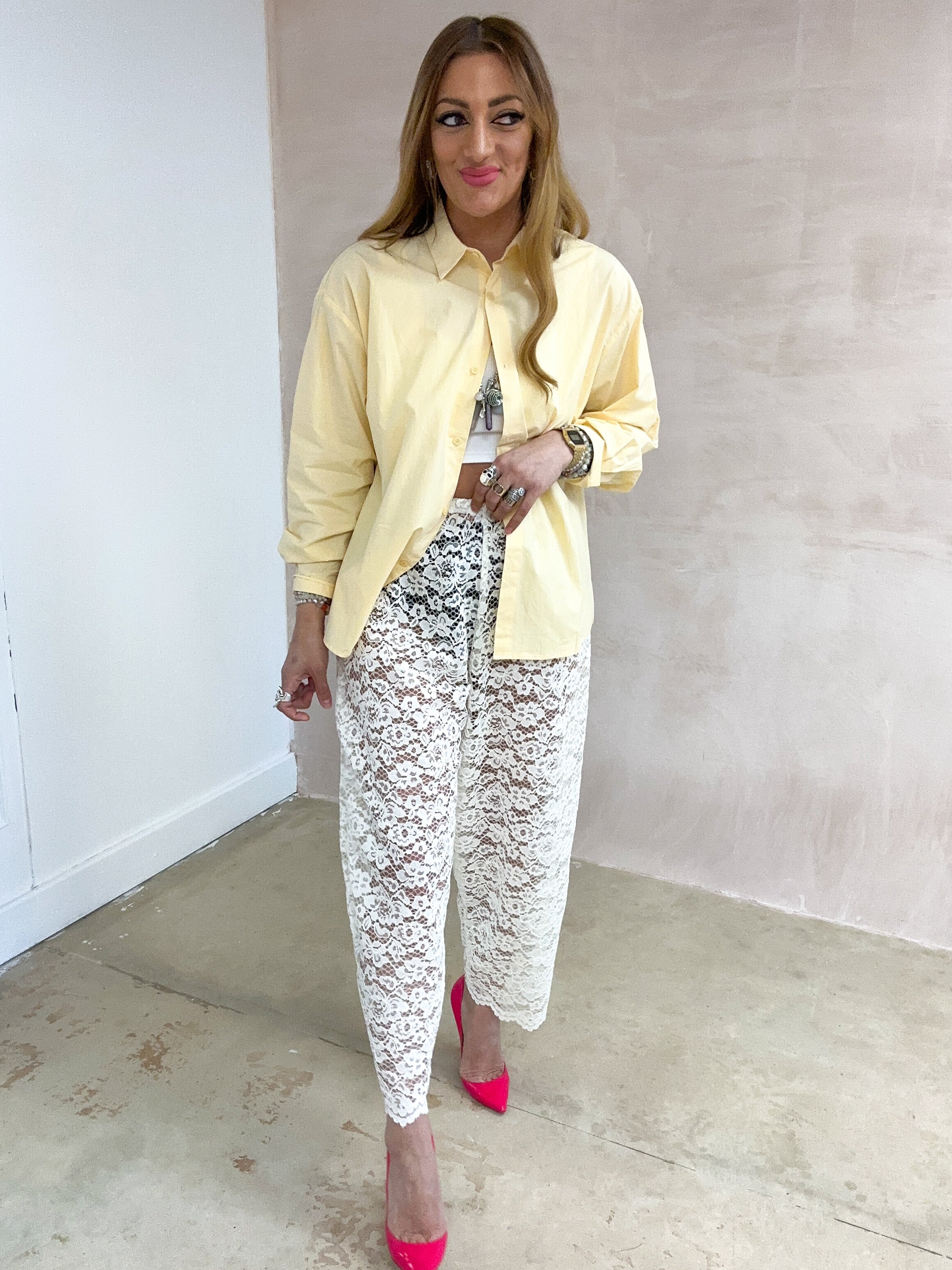 Basic Poplin Shirt In Butter Yellow