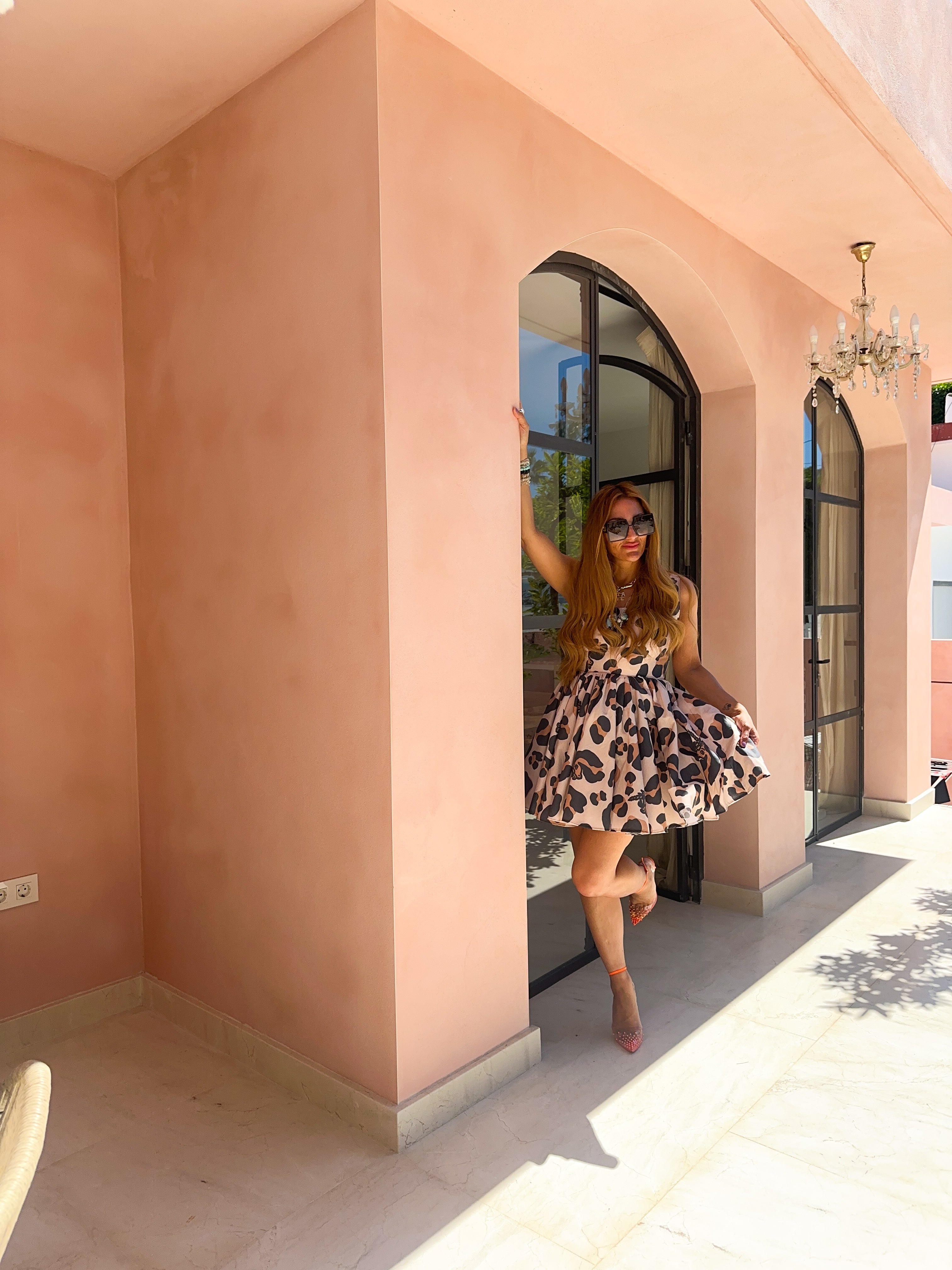 Wild Magic Mini Dress In Leopard/Unicorn Print