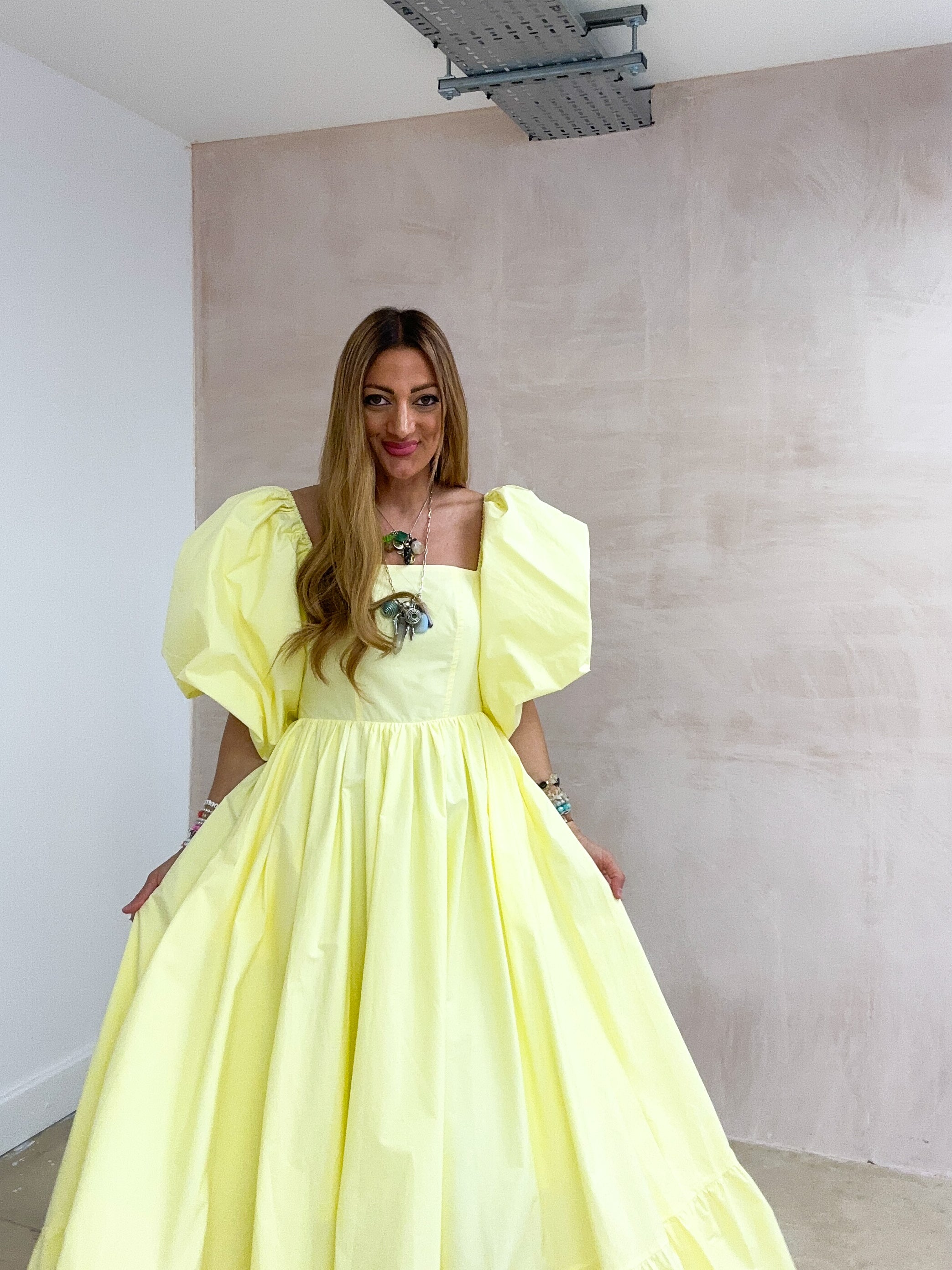 La Dolce Vita Midi Dress In Lemon