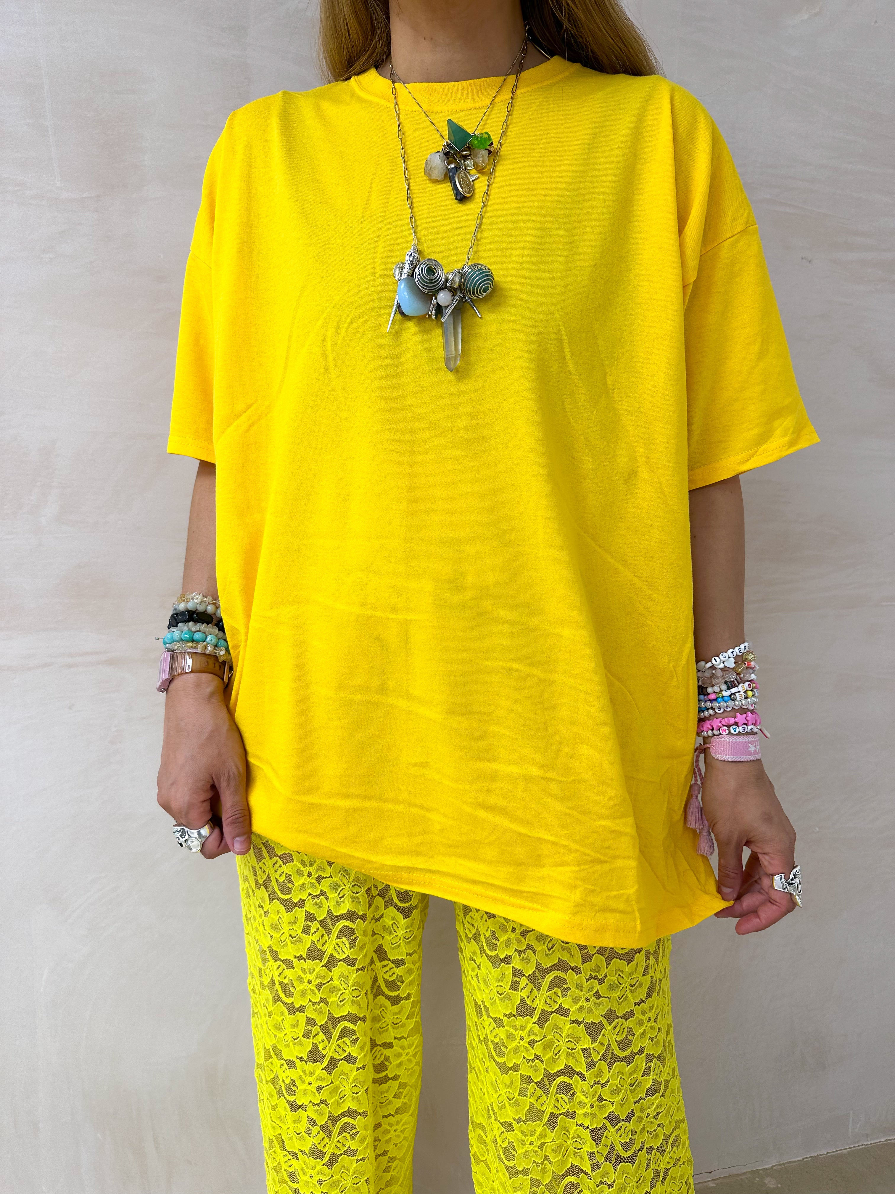 Oversized Basic T-Shirt In Sunshine Yellow