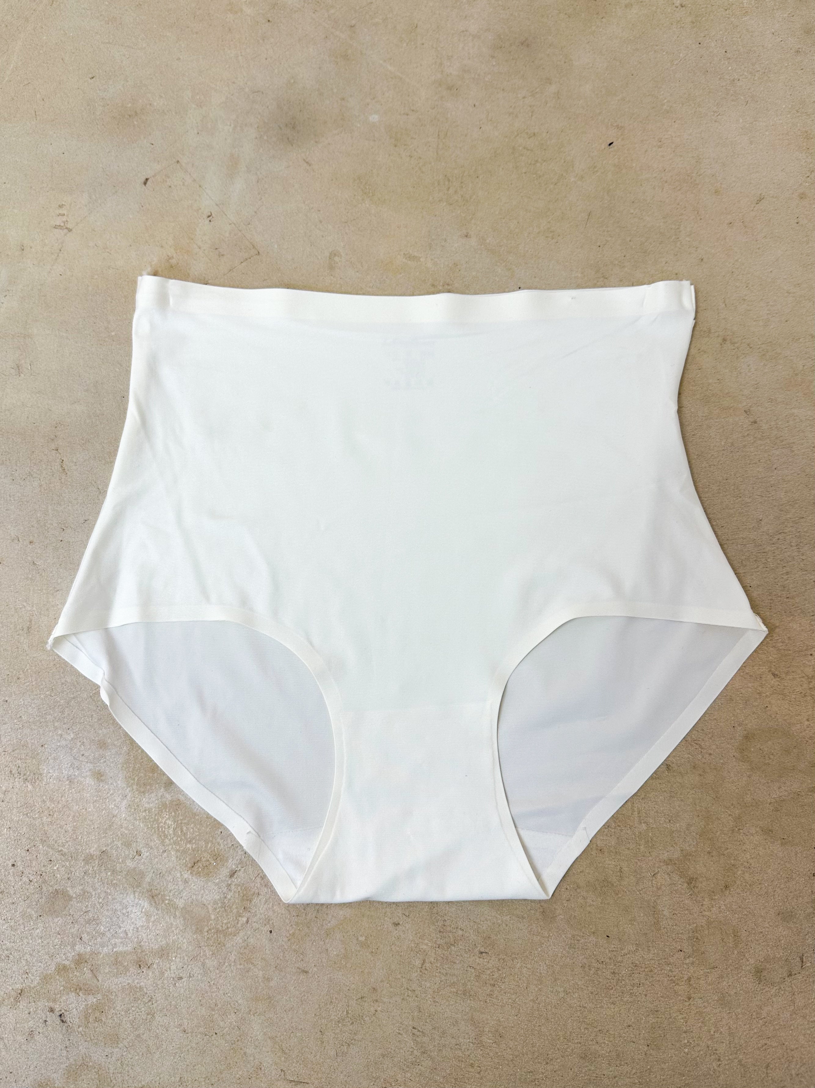 High Waisted Lycra Knickers In Cream