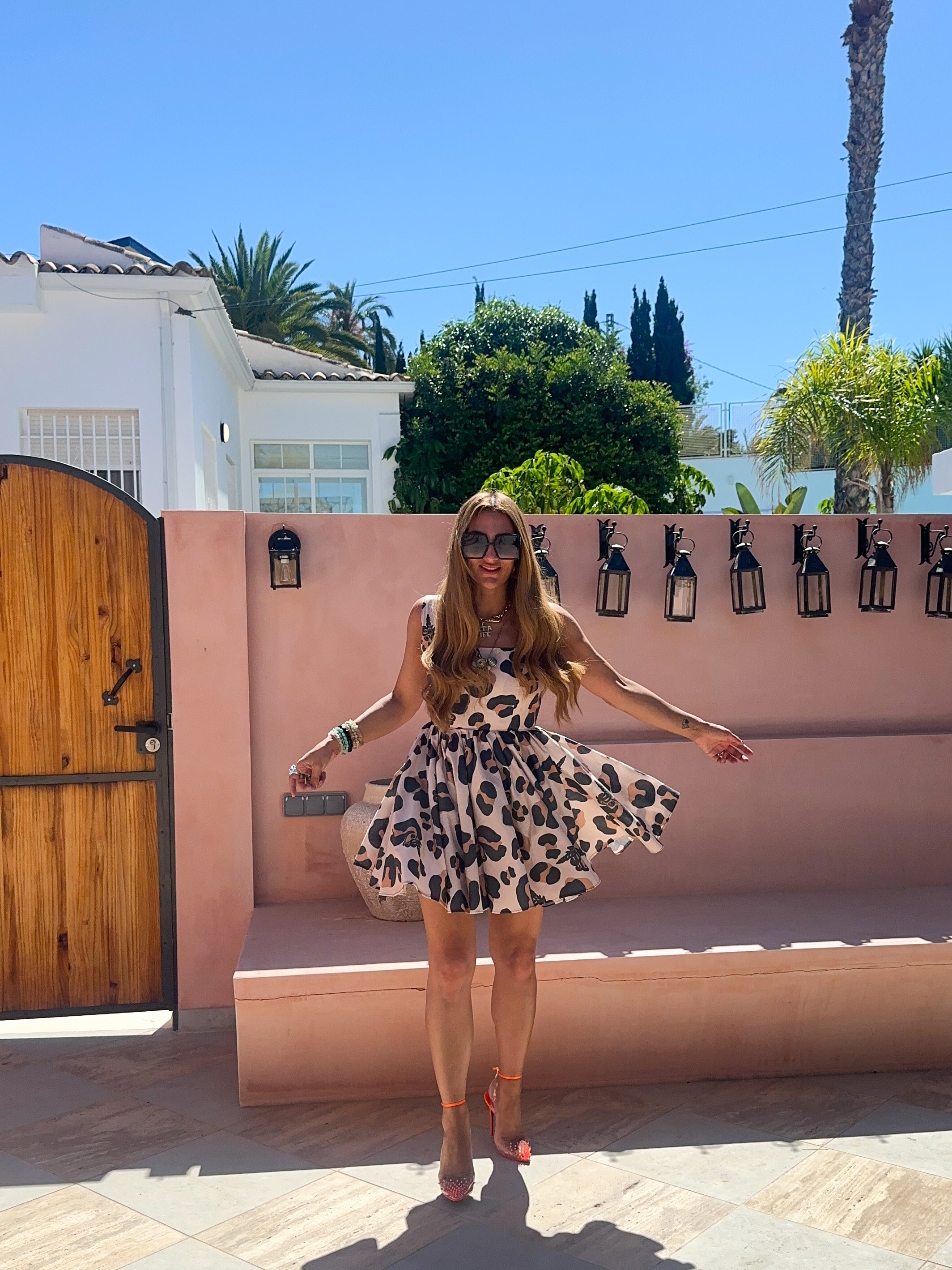 Wild Magic Mini Dress In Leopard/Unicorn Print