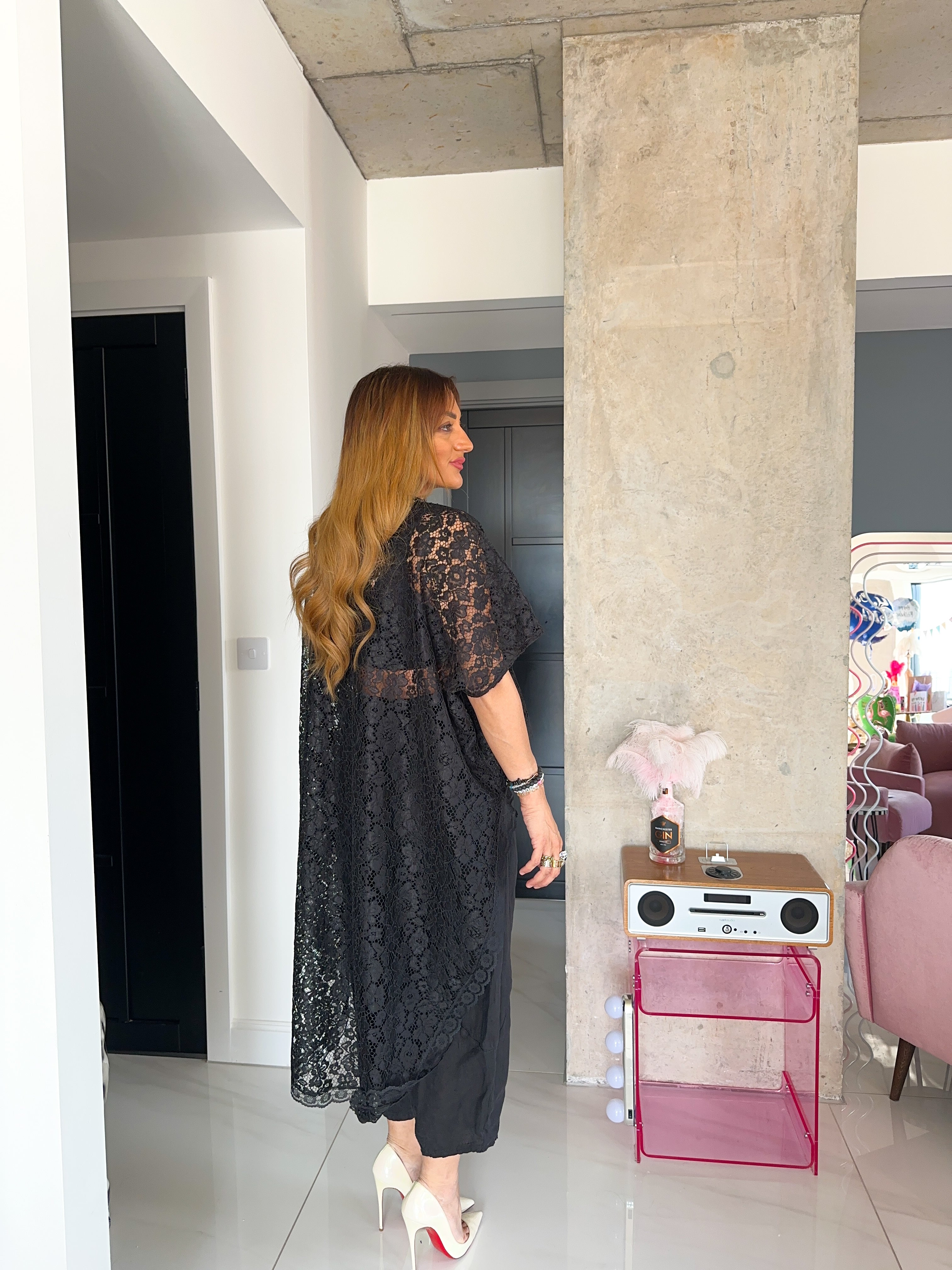 The Sweet Dreams Cape In Black Lace