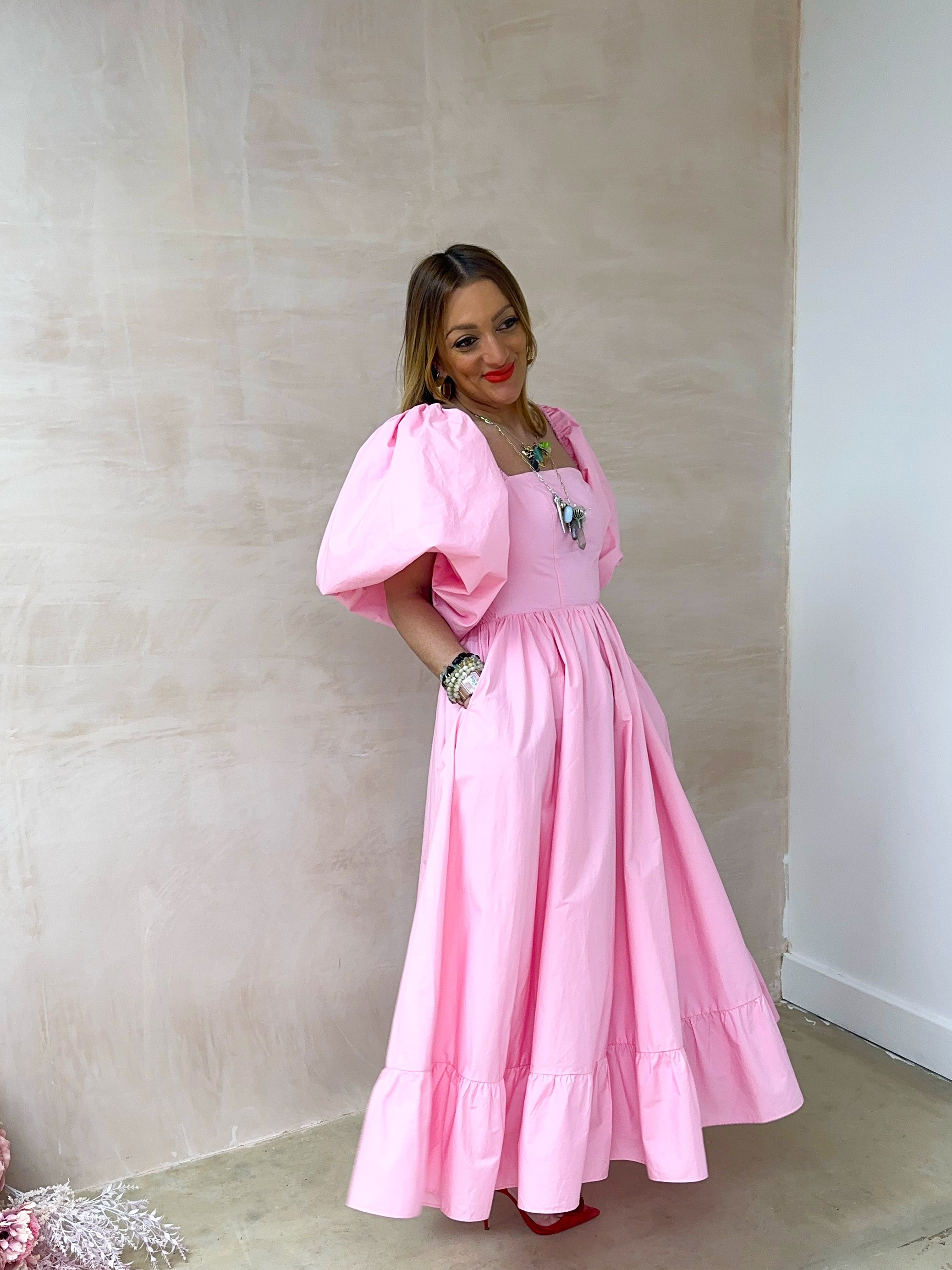 La Dolce Vita Midi Dress In Pink