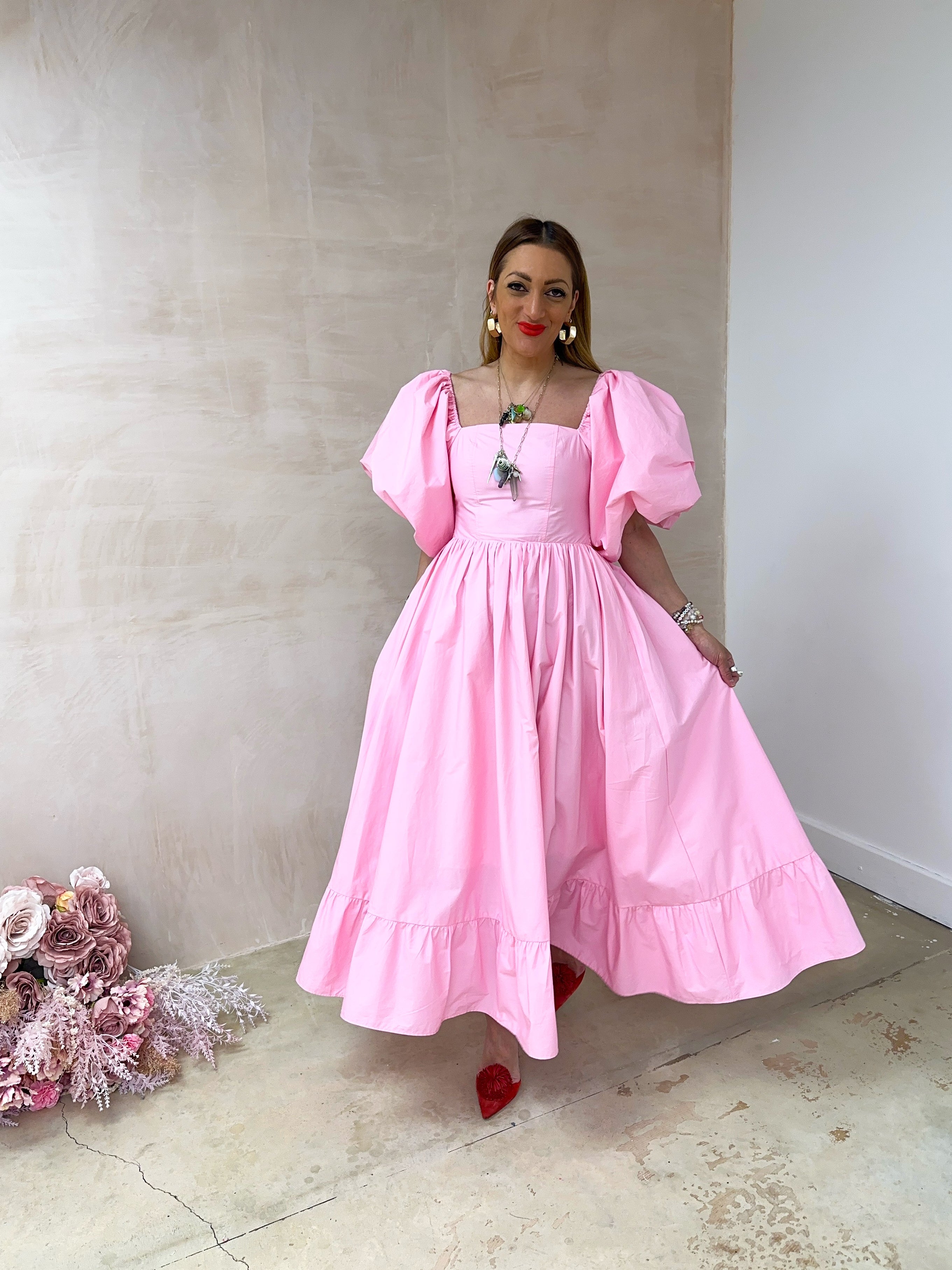 La Dolce Vita Midi Dress In Pink