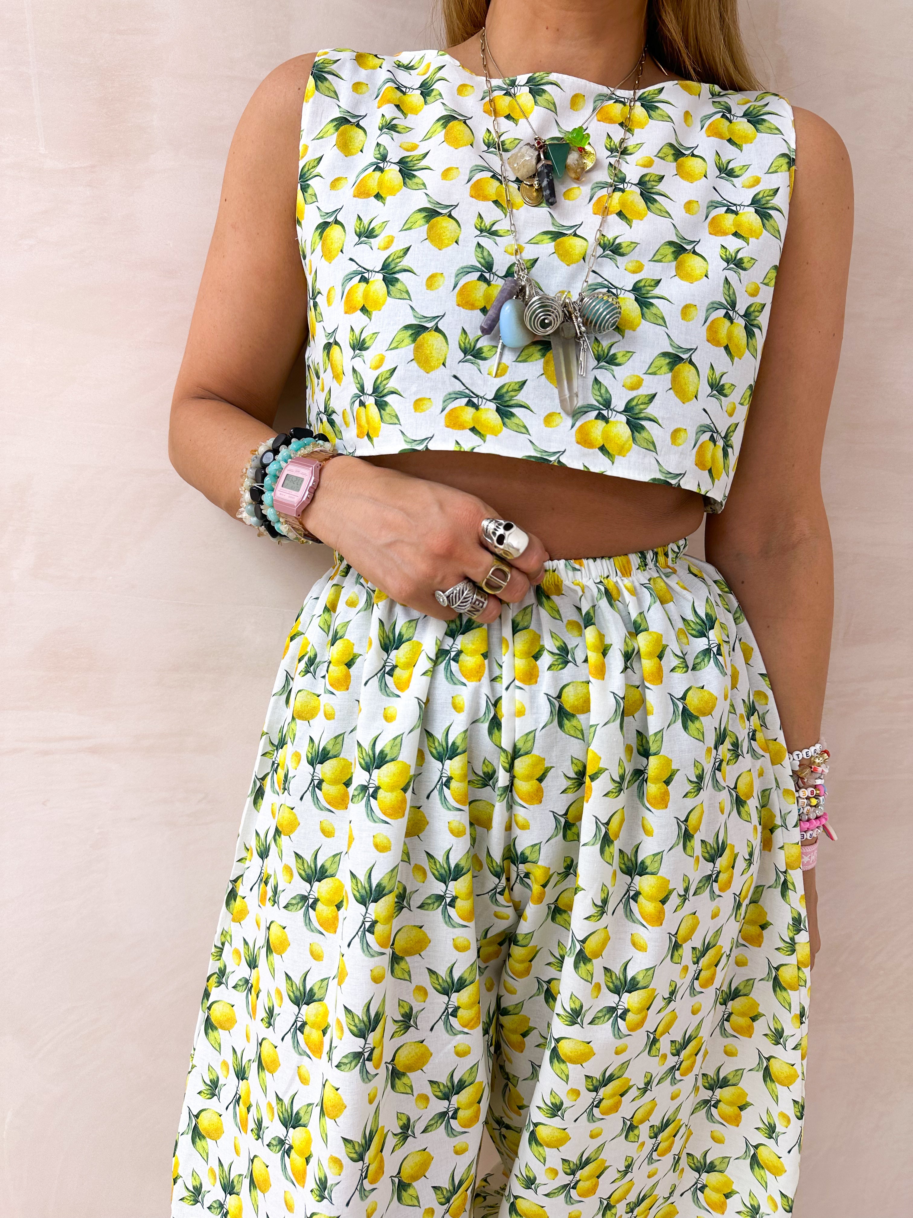 Sorrento 2.0 Vest In Lemon Print