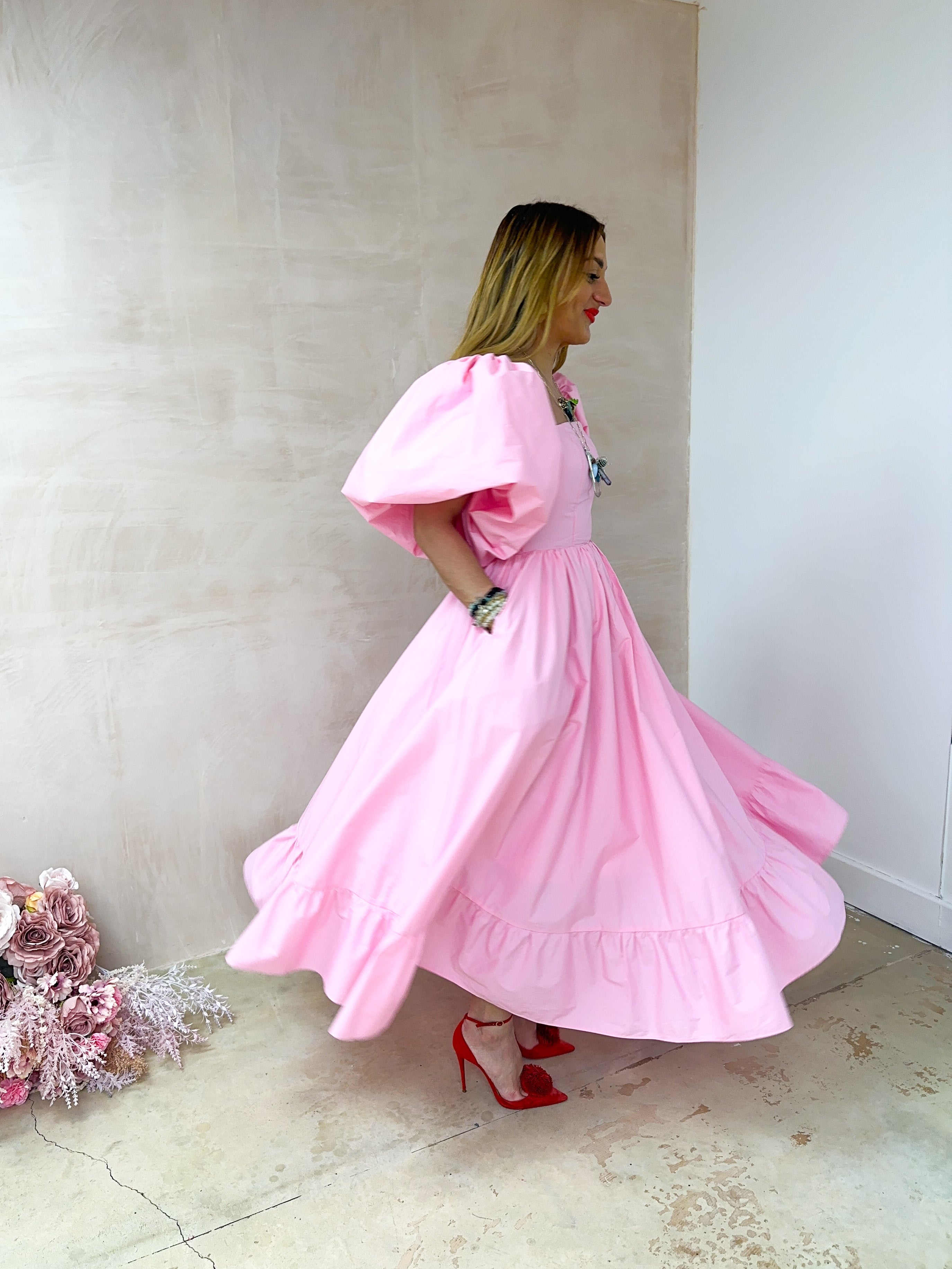 La Dolce Vita Midi Dress In Pink