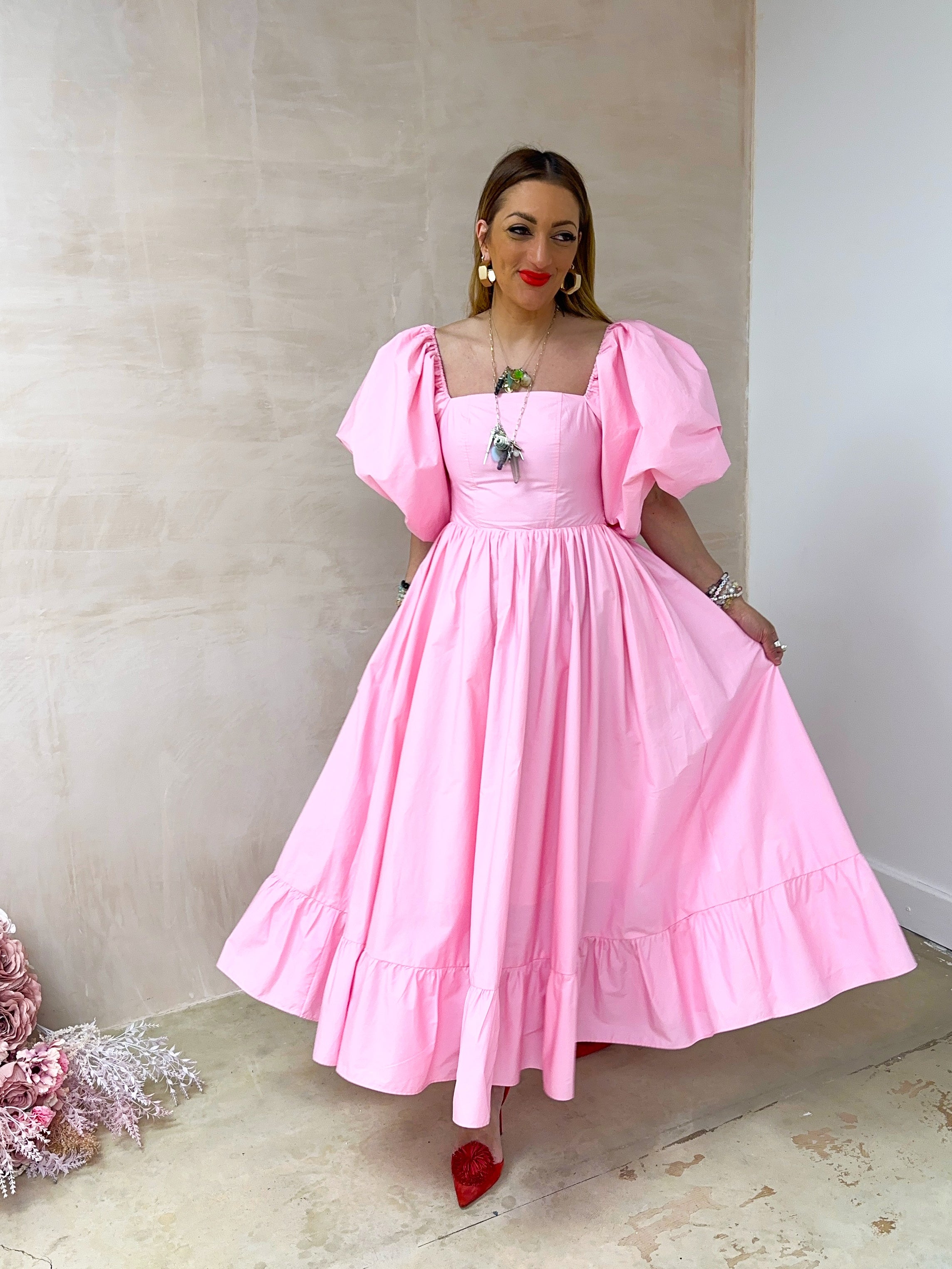 La Dolce Vita Midi Dress In Pink