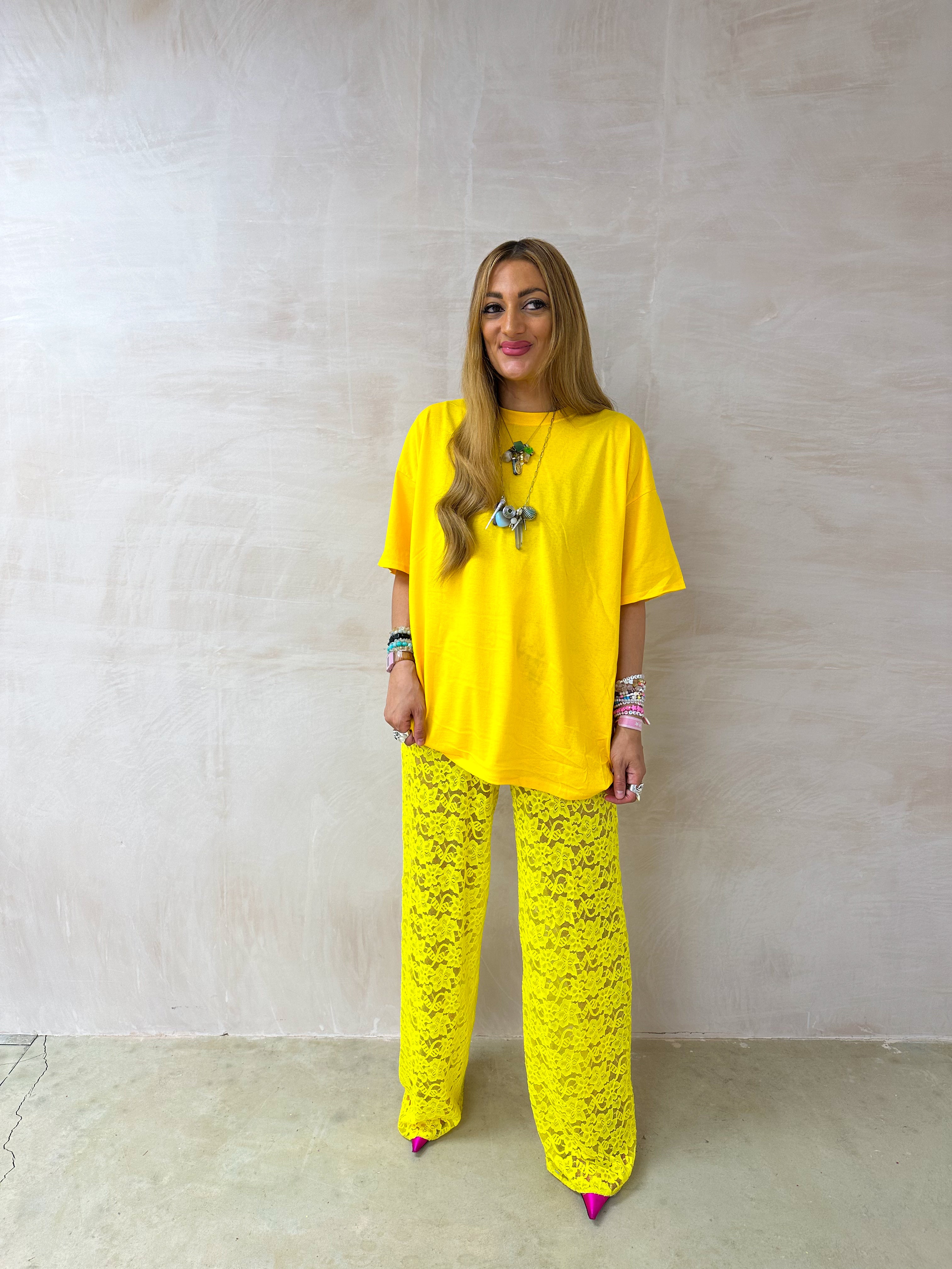 Oversized Basic T-Shirt In Sunshine Yellow