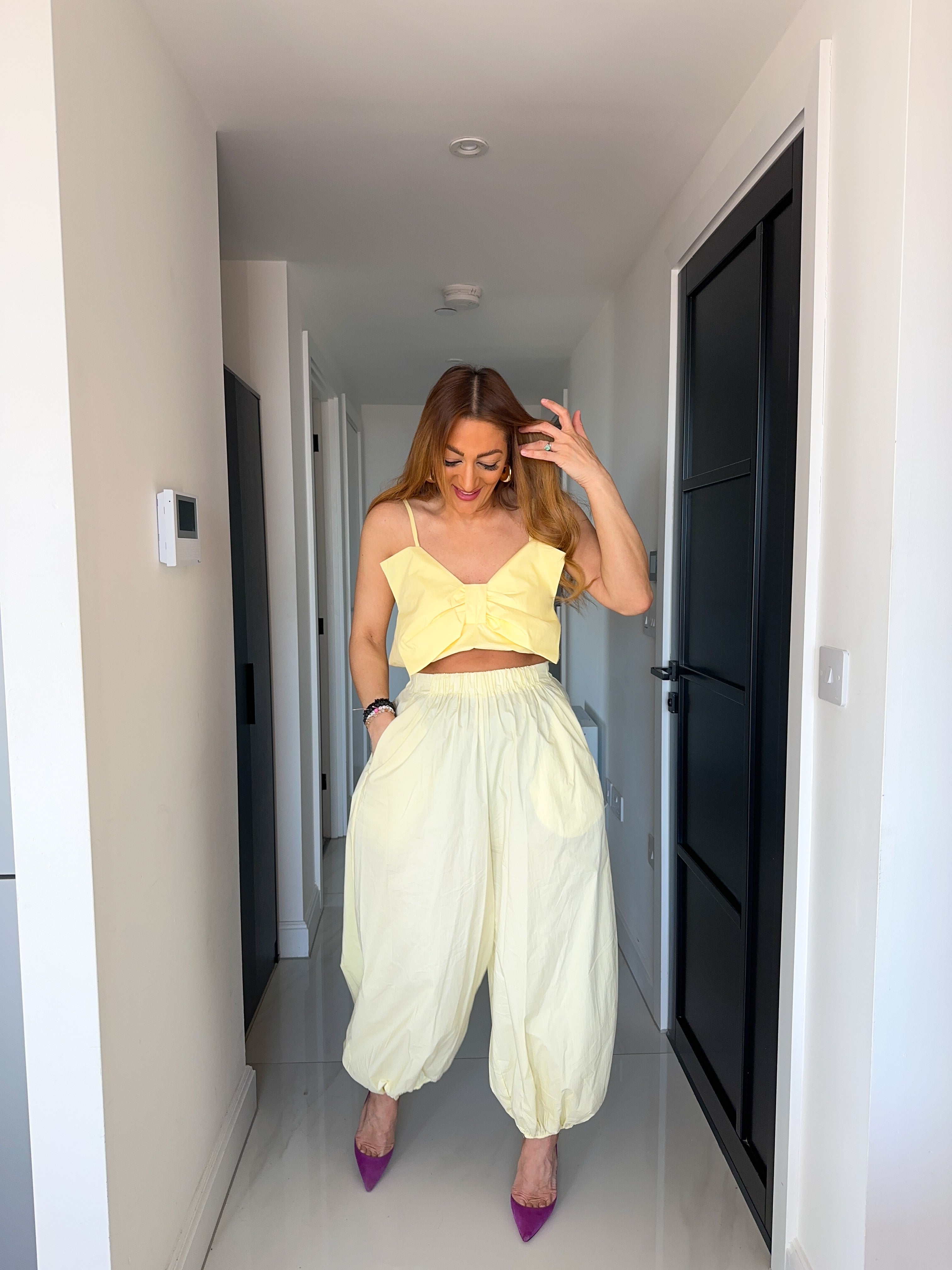Aladdin Balloon Trousers In Yellow