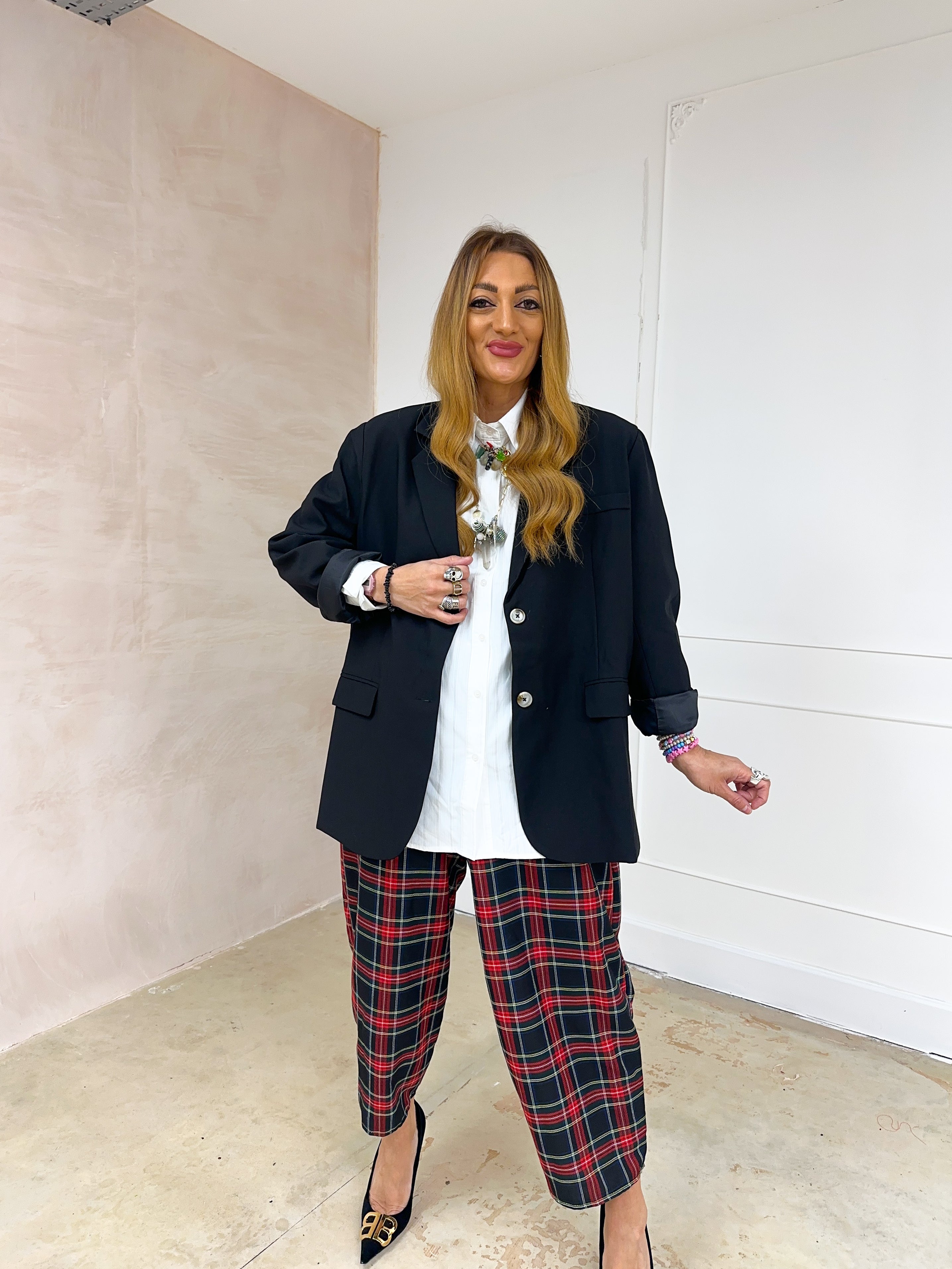 Oversized Slouch Blazer In Black