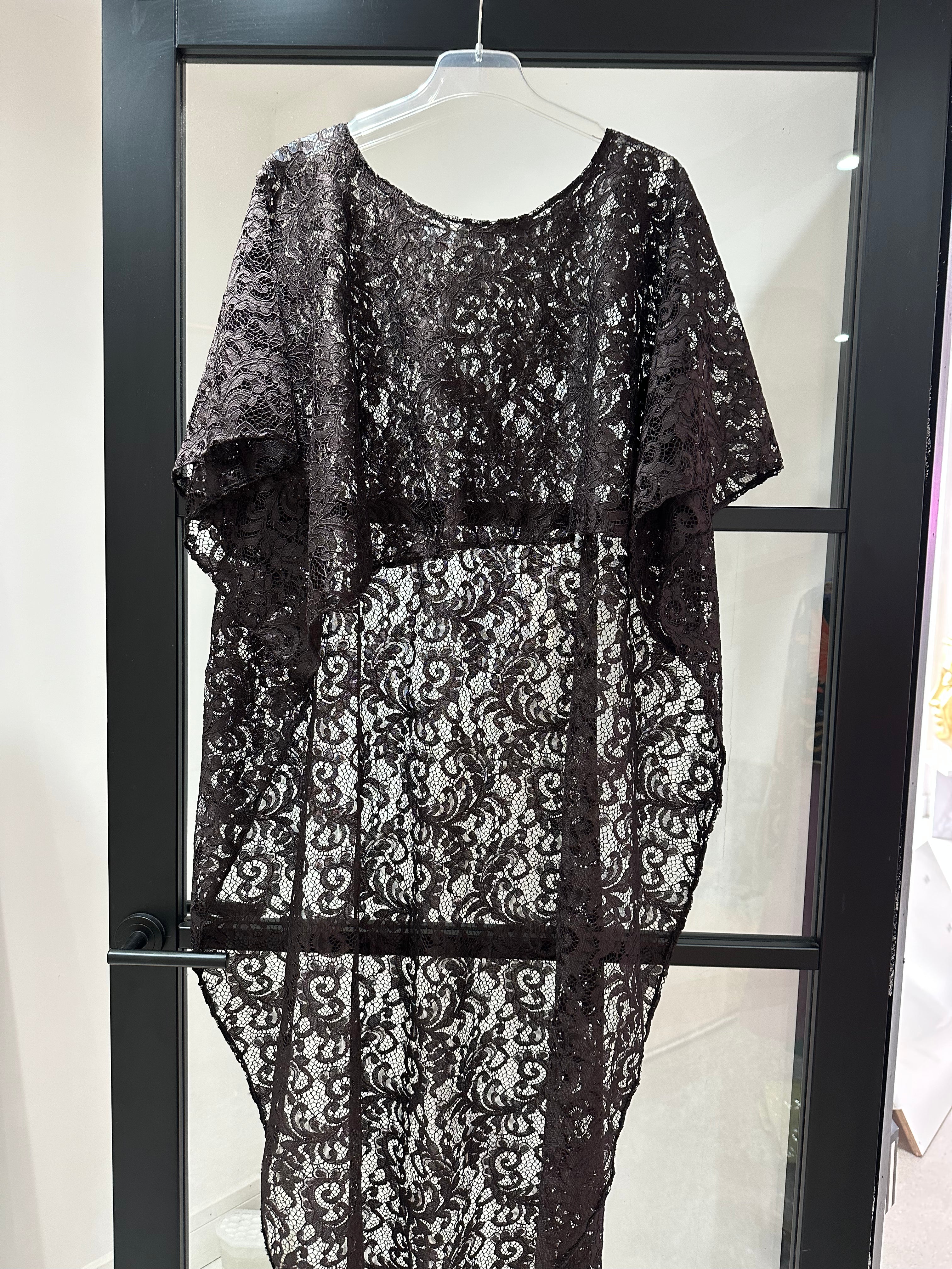 LOT 31 - Chocolate Brown Lace cape