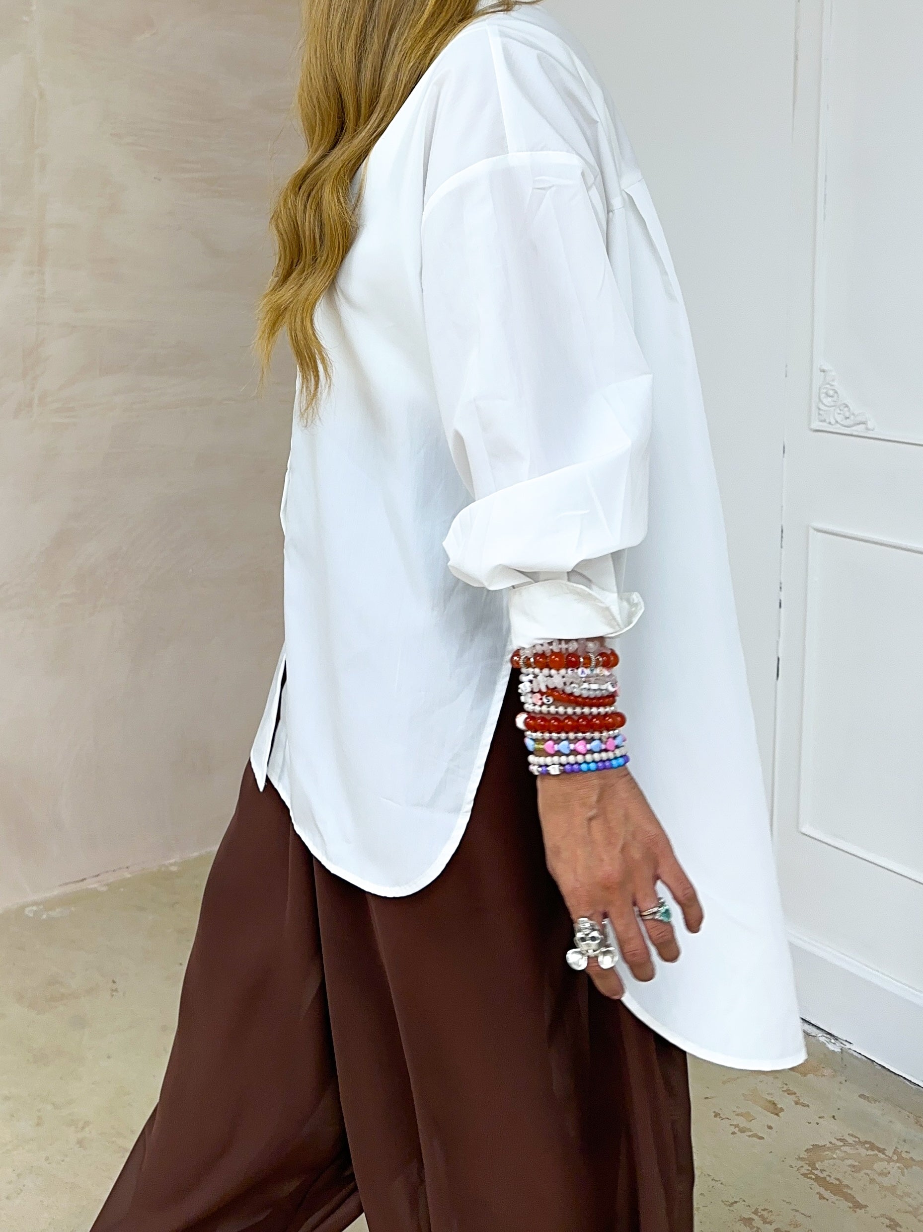 Oversized Relaxed Fit Shirt In White