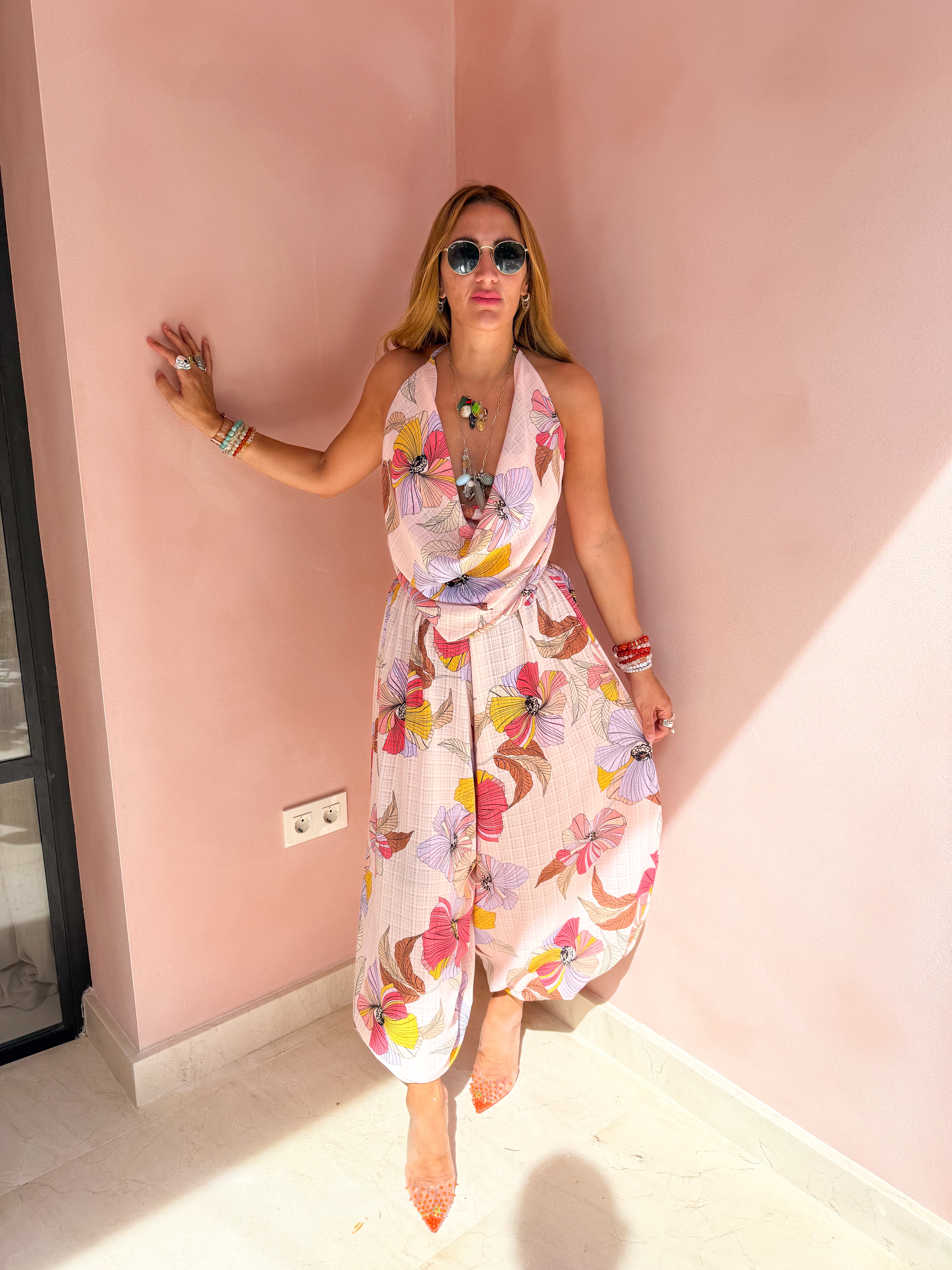 The Jasmine Triangle Top In Abstract Floral