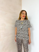 Slouch T-Shirt In Leopard Print