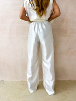 The Midnight Wide Leg Trousers In Ivory