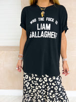 Liam Gallagher 'Who The F*ck' T-Shirt In Black