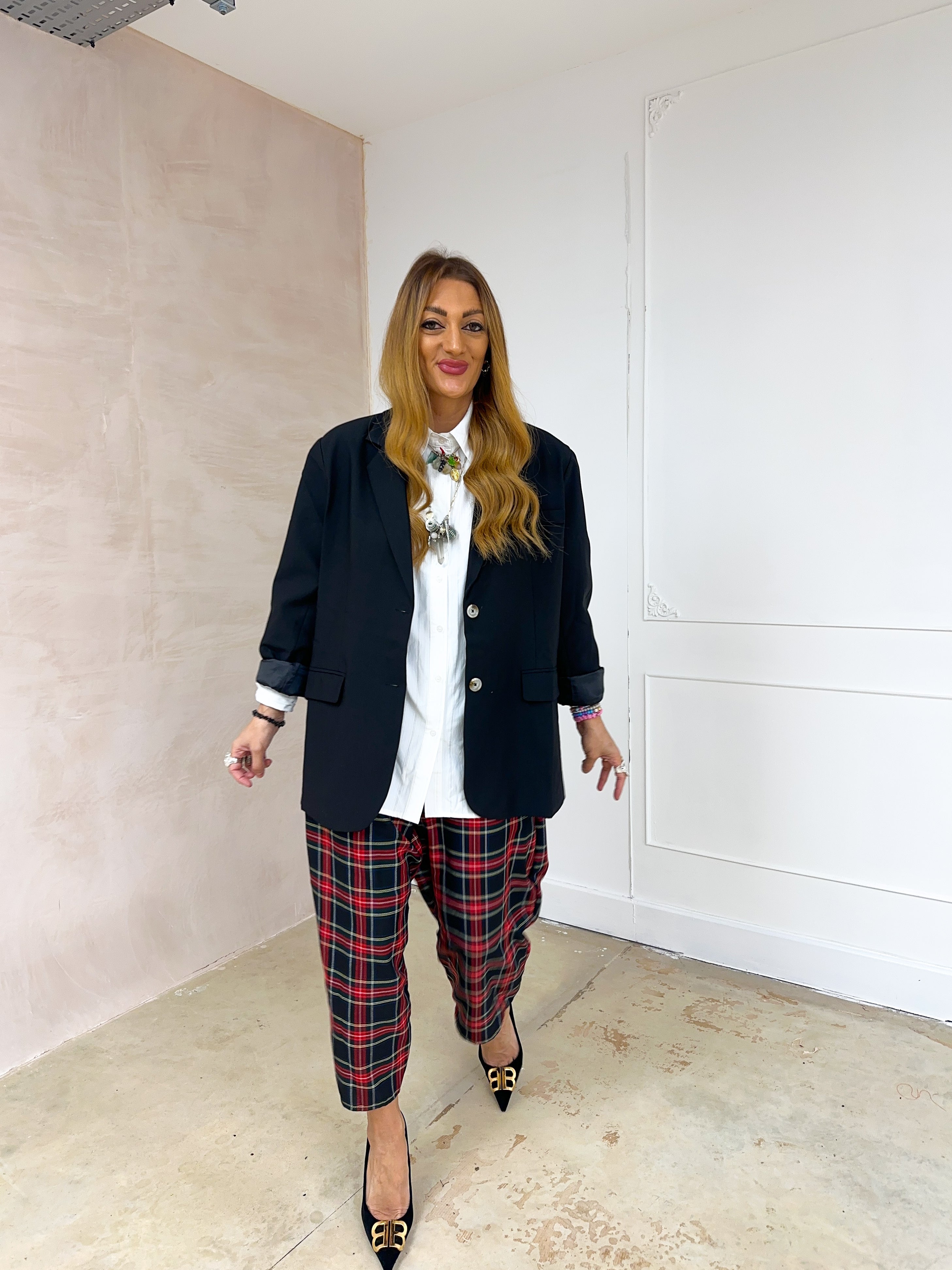 Oversized Slouch Blazer In Black