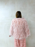 Shabby Faux Fur Coat In Pink