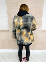Faux Fur Shabby Jacket In Multi
