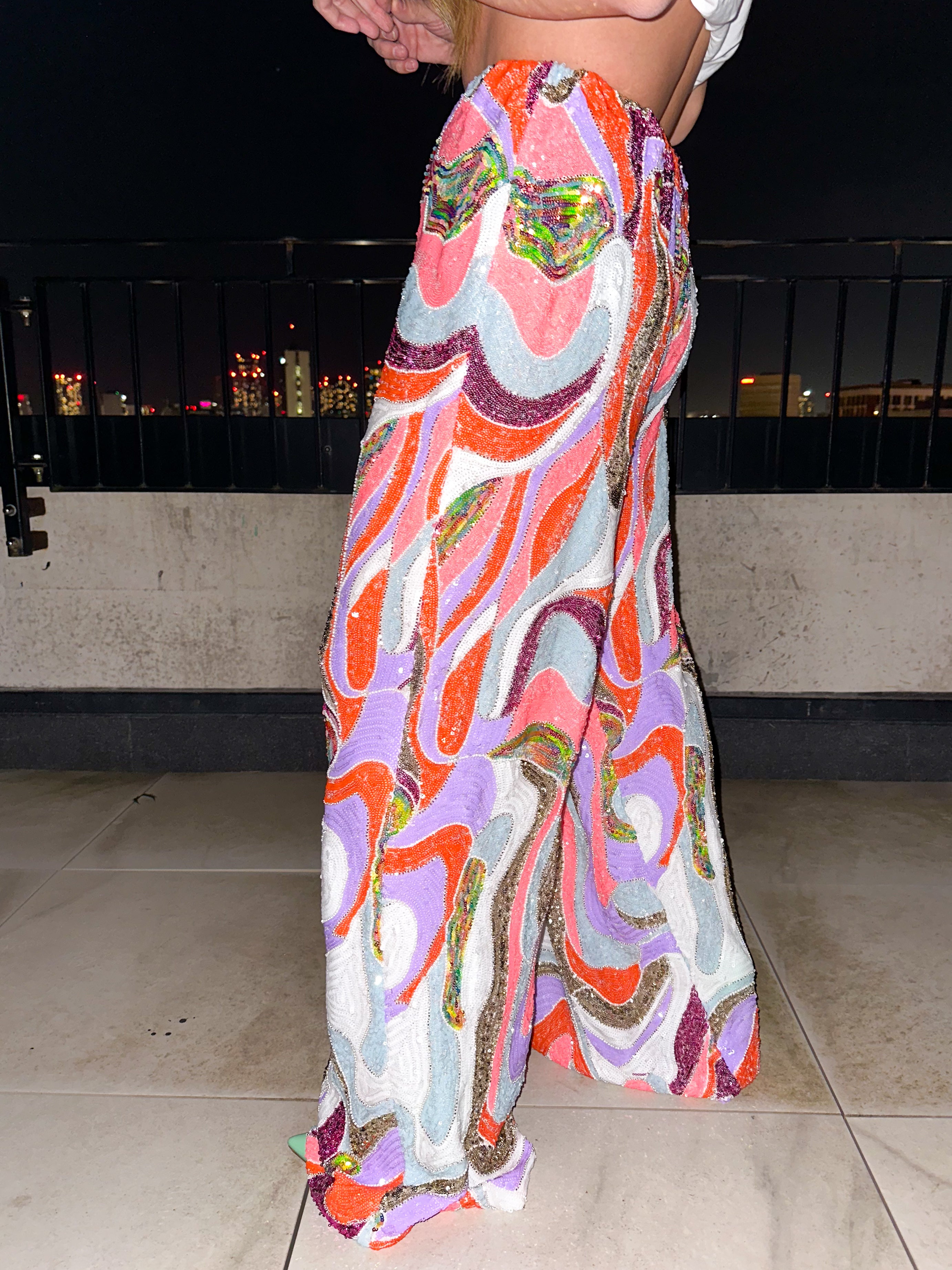 The Ibiza Luxe Beaded Sequin Trousers