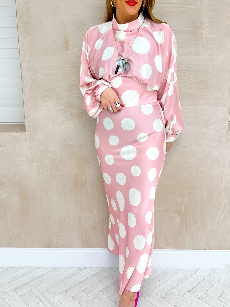 Polka Dot Floaty Top In Candy Pink