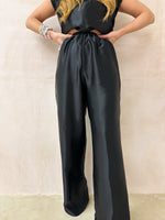 The Midnight Wide Leg Trousers In Black