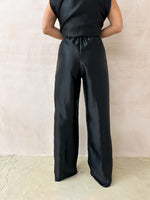 The Midnight Wide Leg Trousers In Black