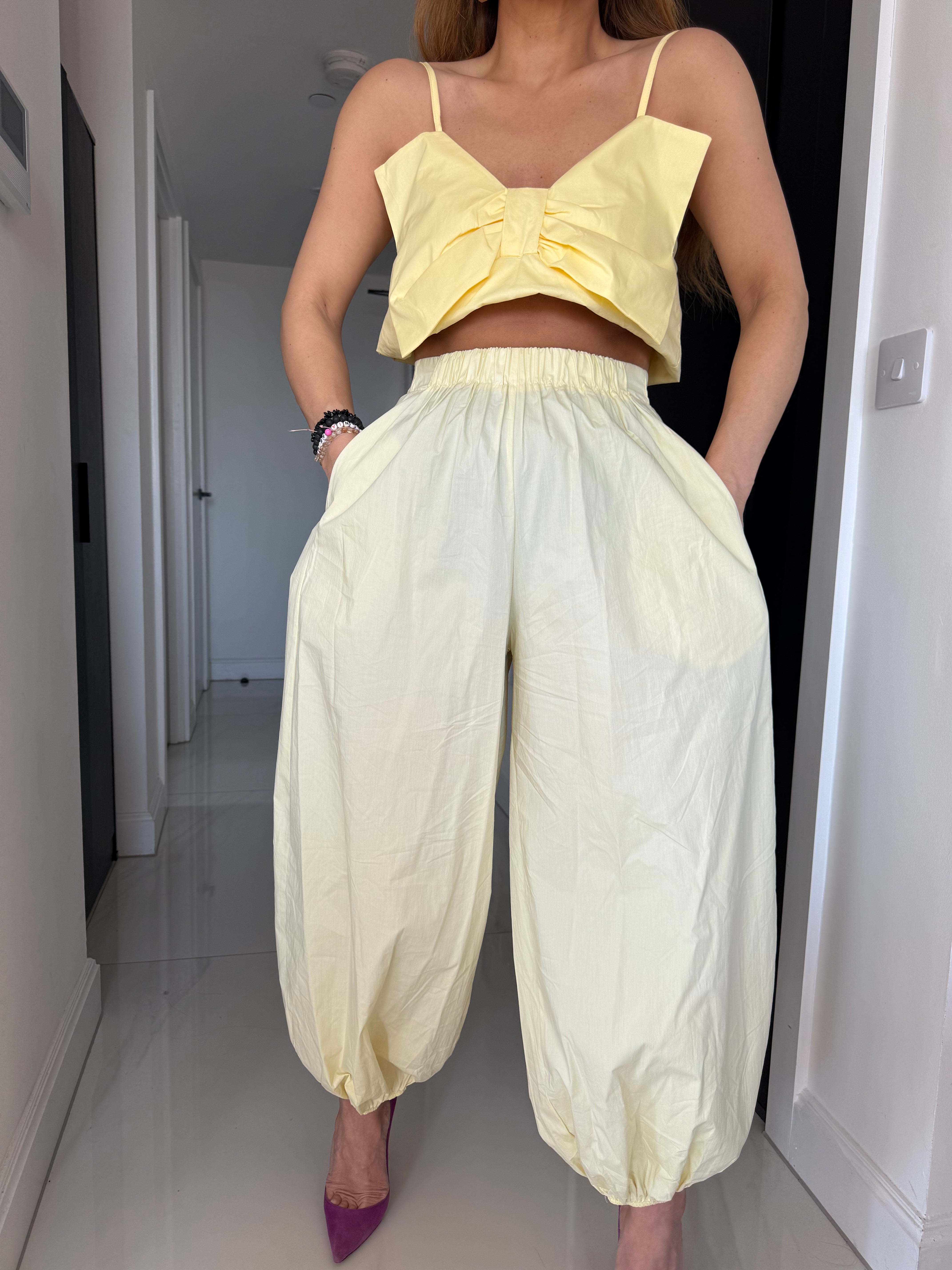 Aladdin Balloon Trousers In Yellow