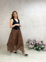 Full Floaty Maxi Skirt In Leopard Print