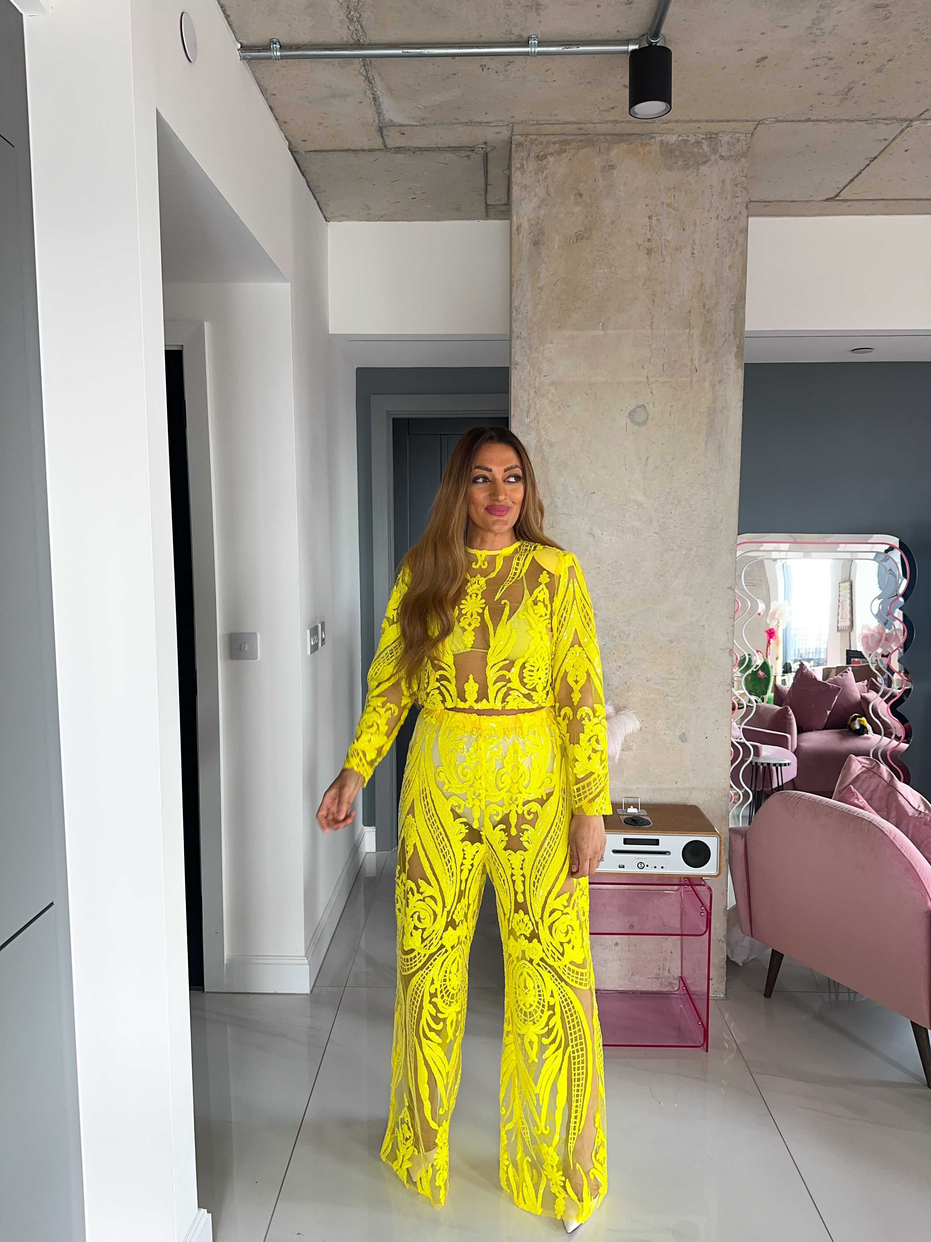 Solaris Long Sleeve Top In Yellow