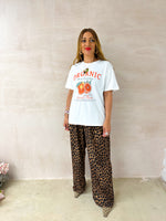 High Waisted Tailored Trousers In Leopard Print