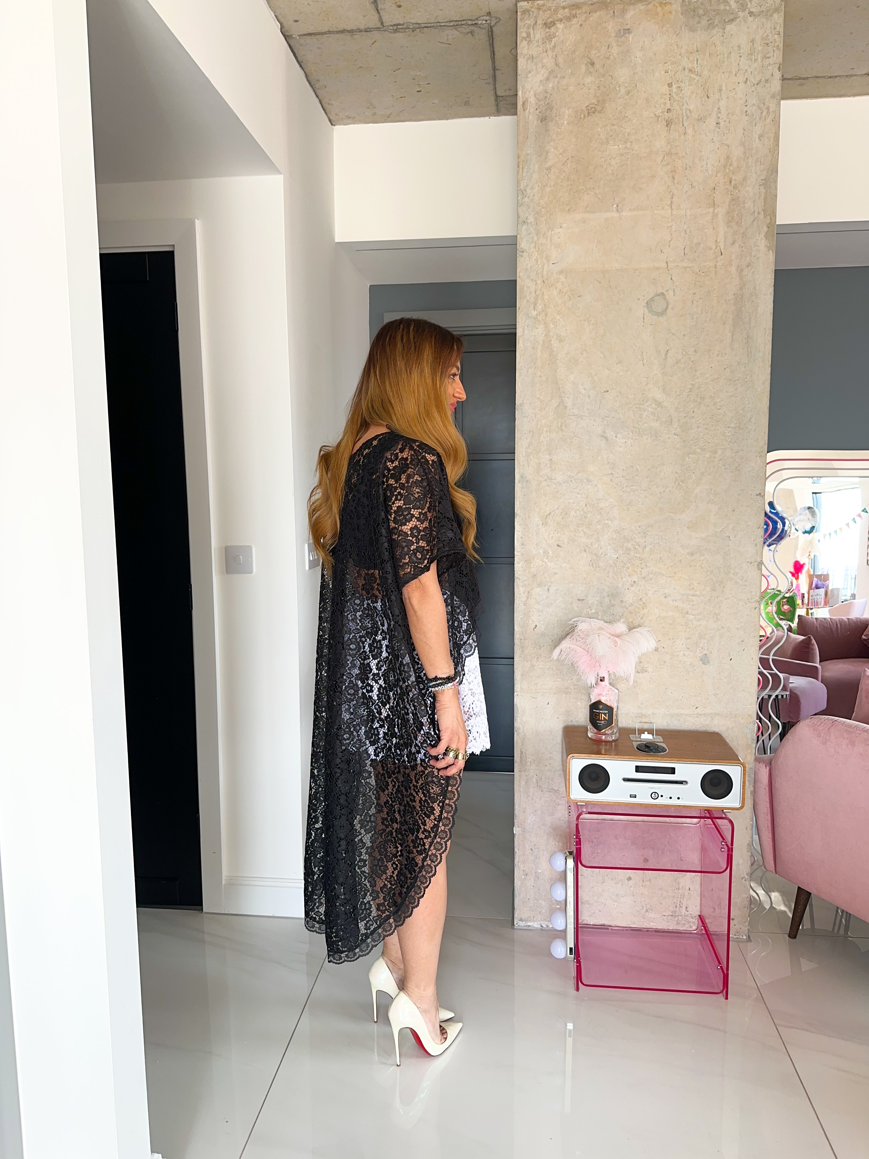 The Sweet Dreams Cape In Black Lace