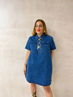 A-Line Denim Mini Dress