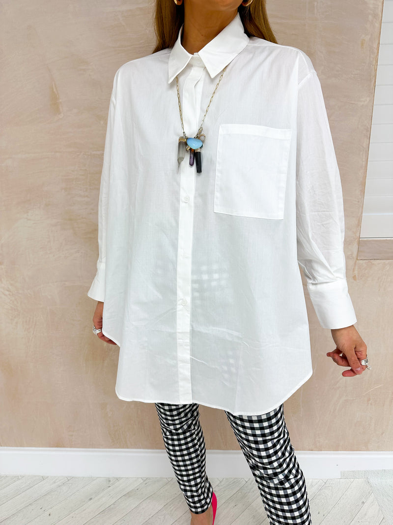 Oversized Relaxed Fit Shirt In White