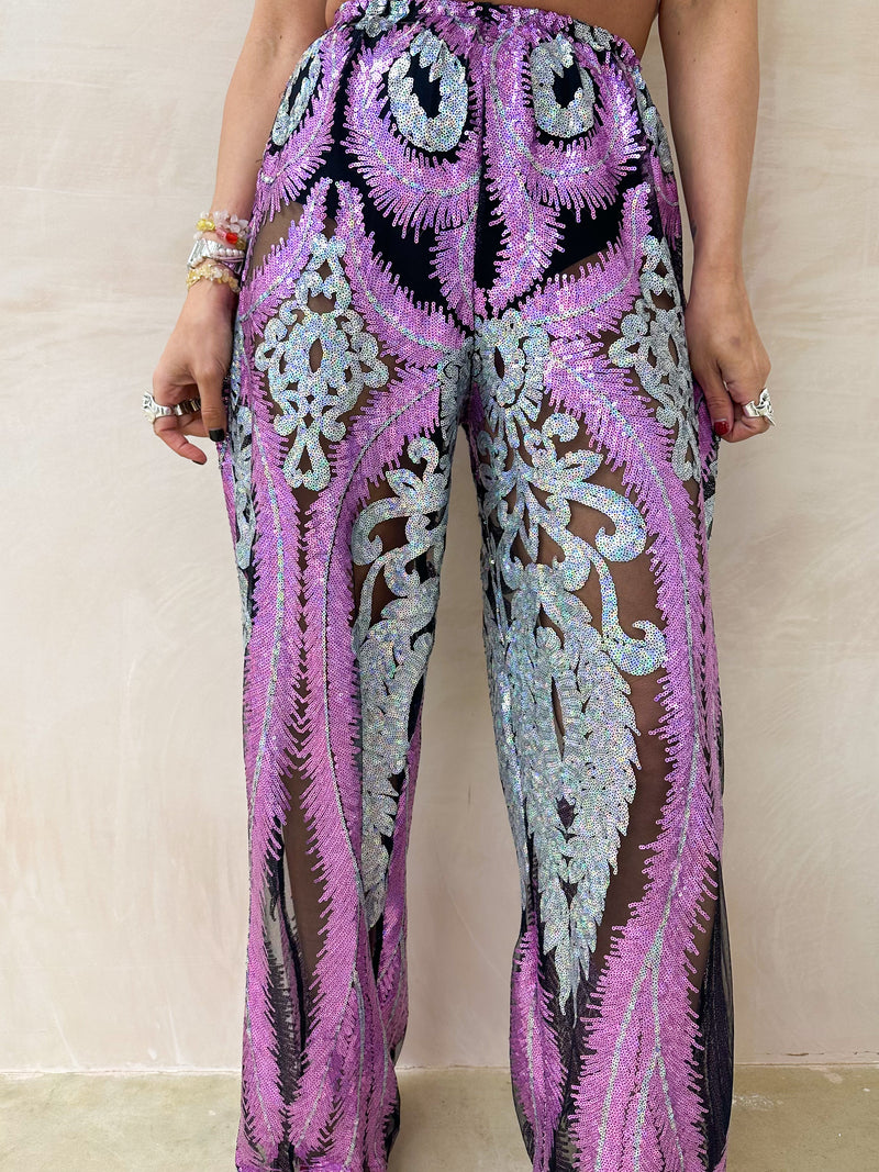 The Starlight Trousers In Multi Sequin