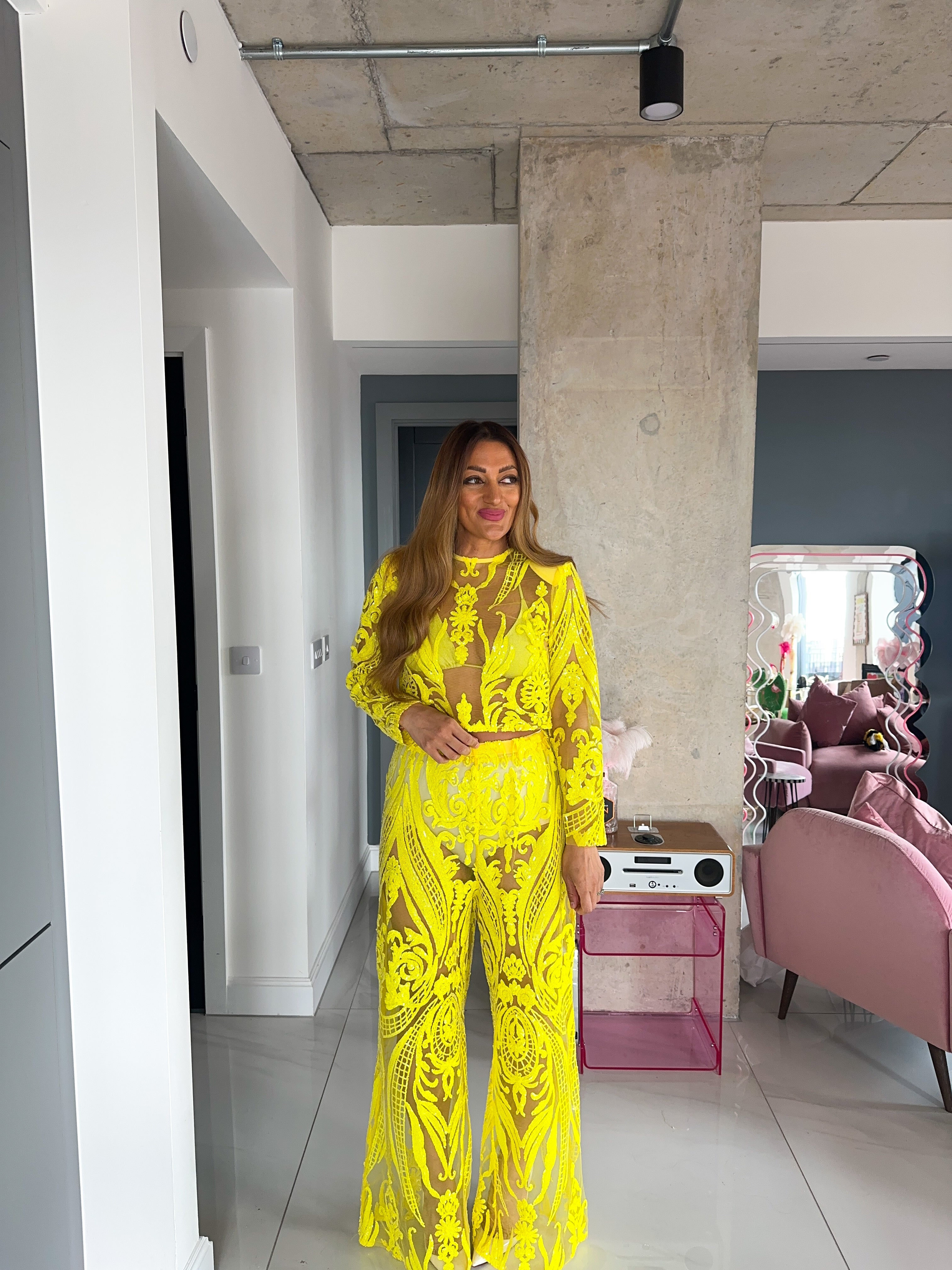 Solaris Long Sleeve Top In Yellow
