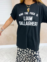 Liam Gallagher 'Who The F*ck' T-Shirt In Black