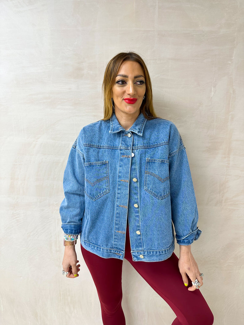 Relaxed Button Back Shirt In Denim