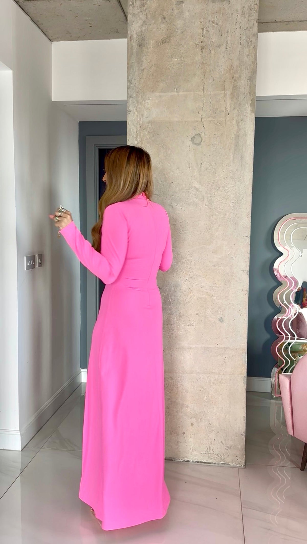 The Vita Leone Maxi Dress In Pink