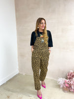 Slouch Dungarees In Leopard Print