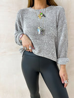 Soft Feel Slouch Jumper In Grey