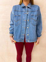 Relaxed Button Back Shirt In Denim